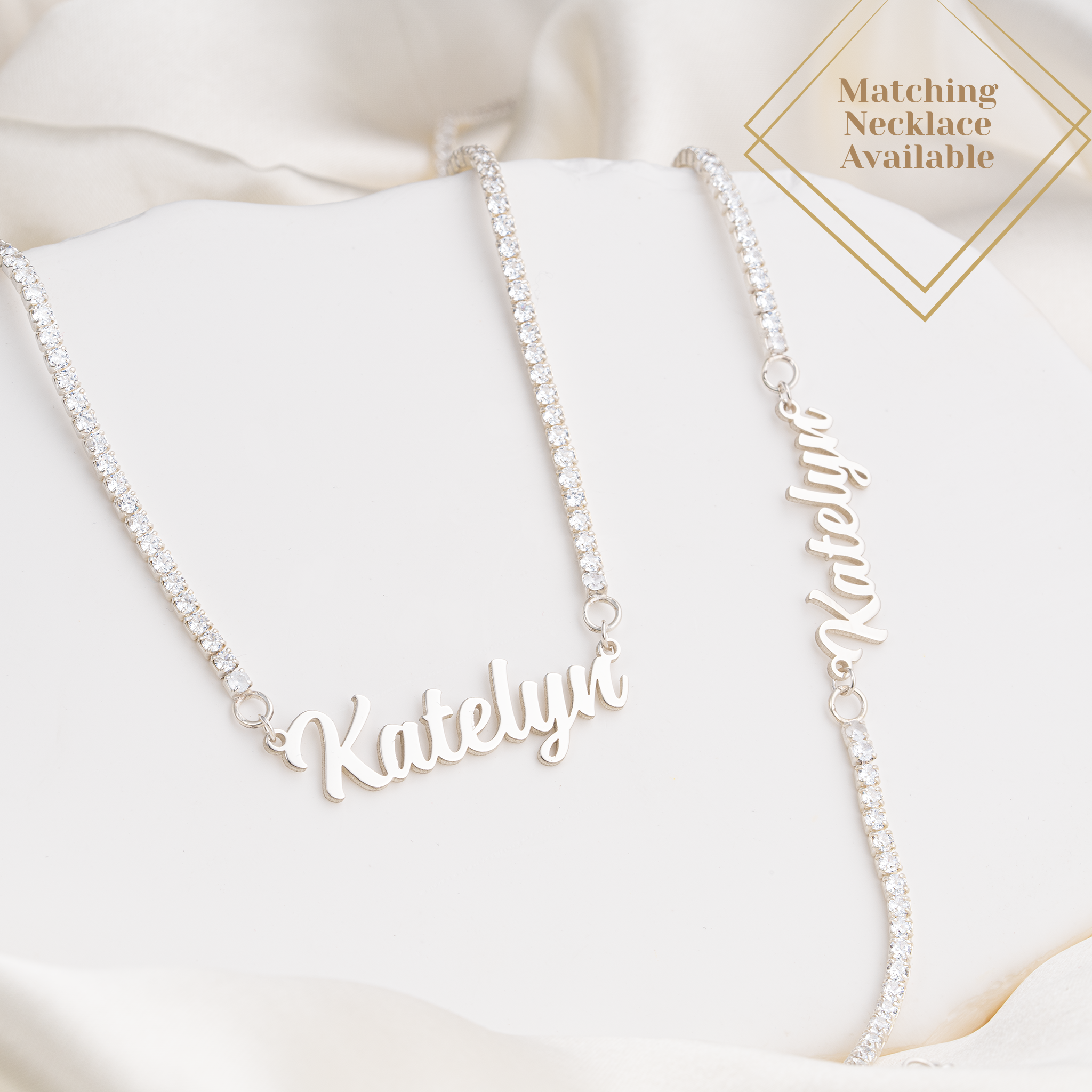 Personalised Sterling Silver Name Tennis Bracelet