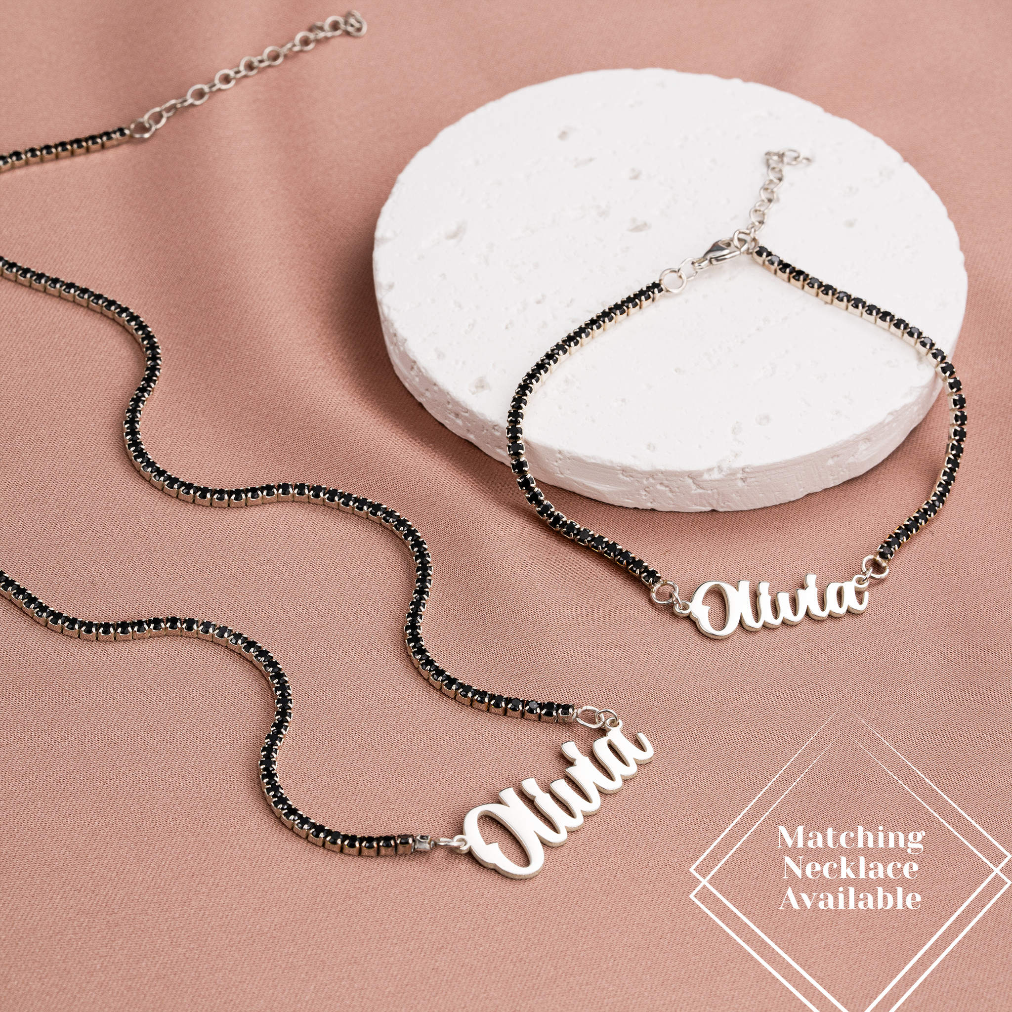 Personalised Sterling Silver Name Tennis Bracelet