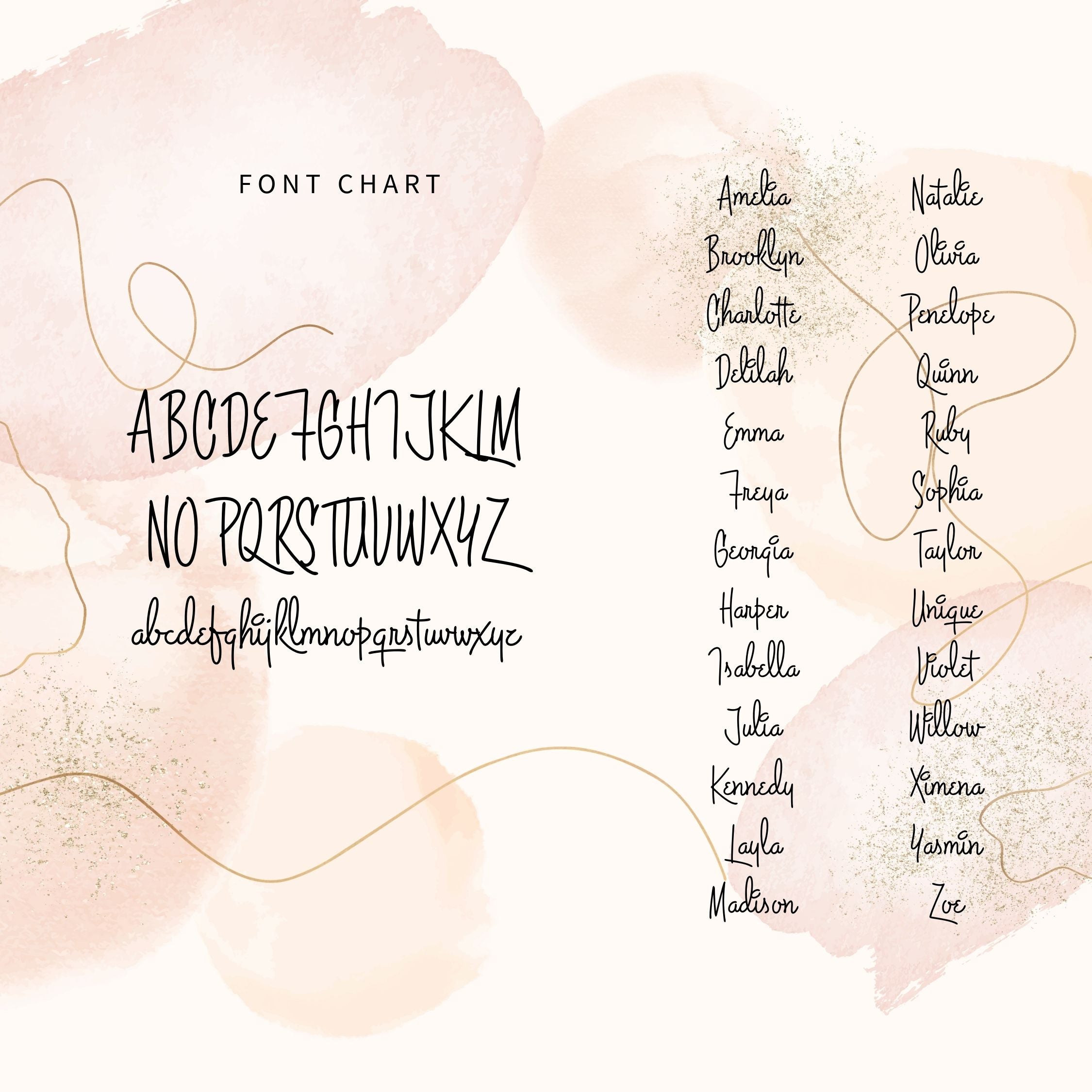 Personalised Name Necklace Pendant in Unique Font