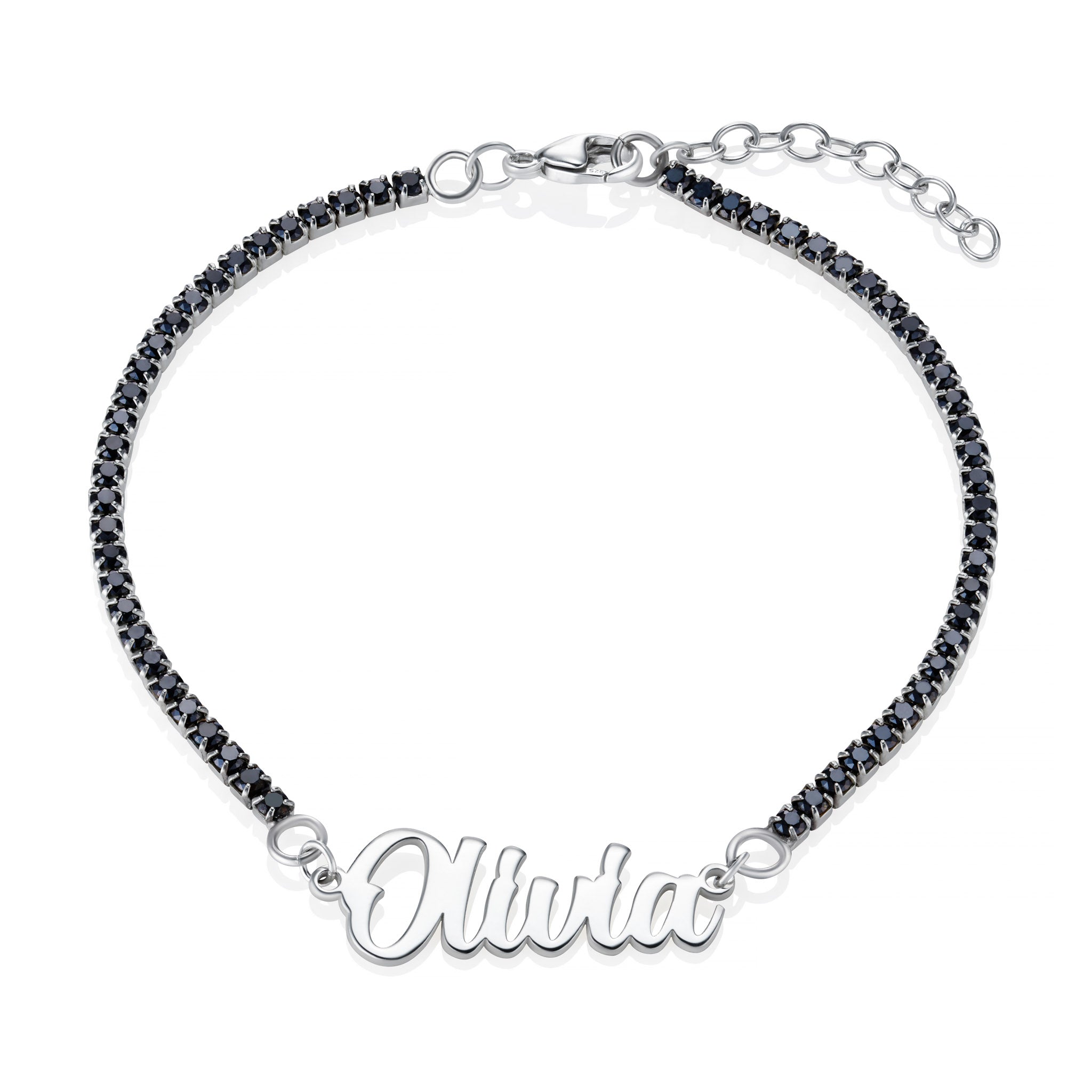 Personalised Sterling Silver Name Tennis Bracelet