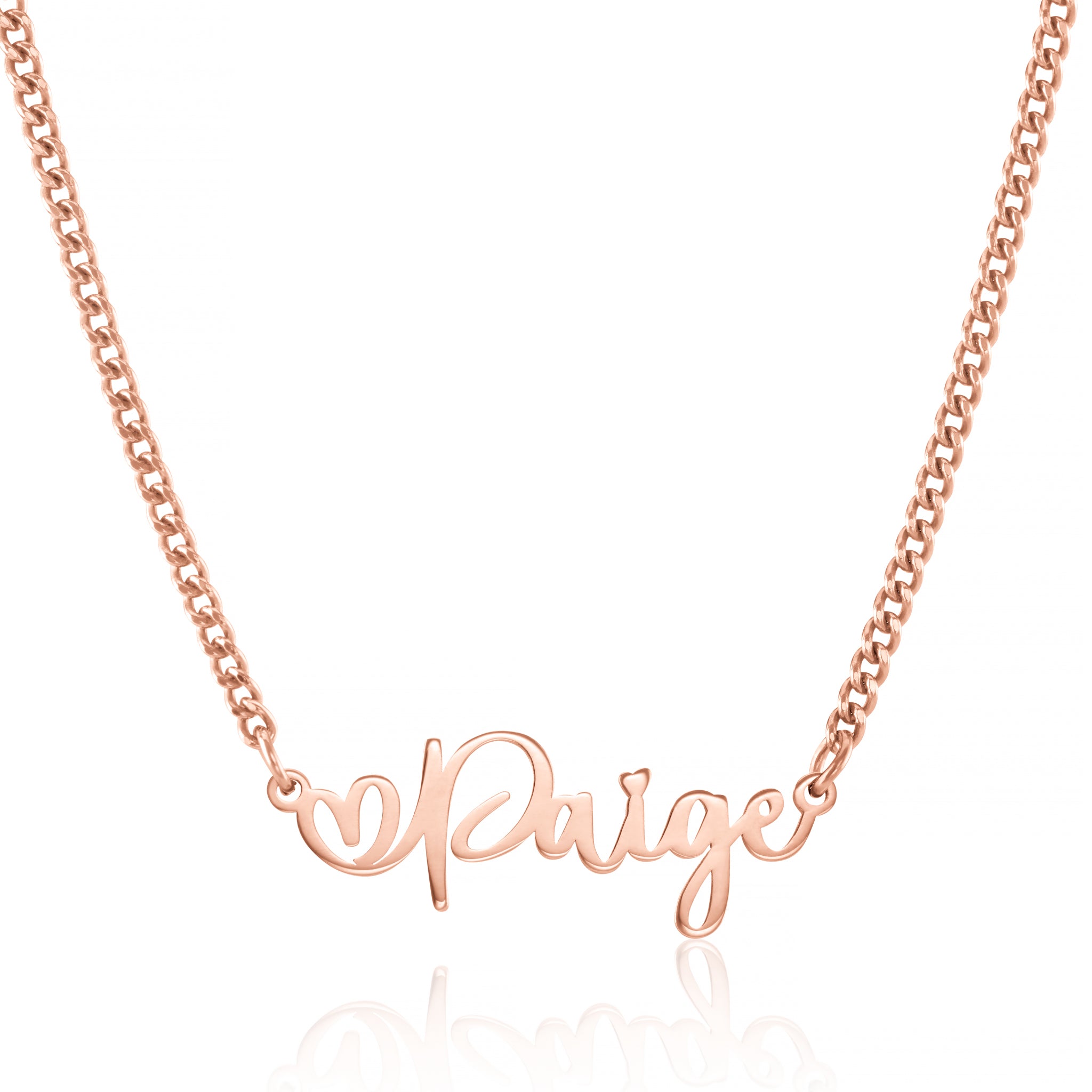 Custom Heart - Shaped Necklace with Name Personalisation