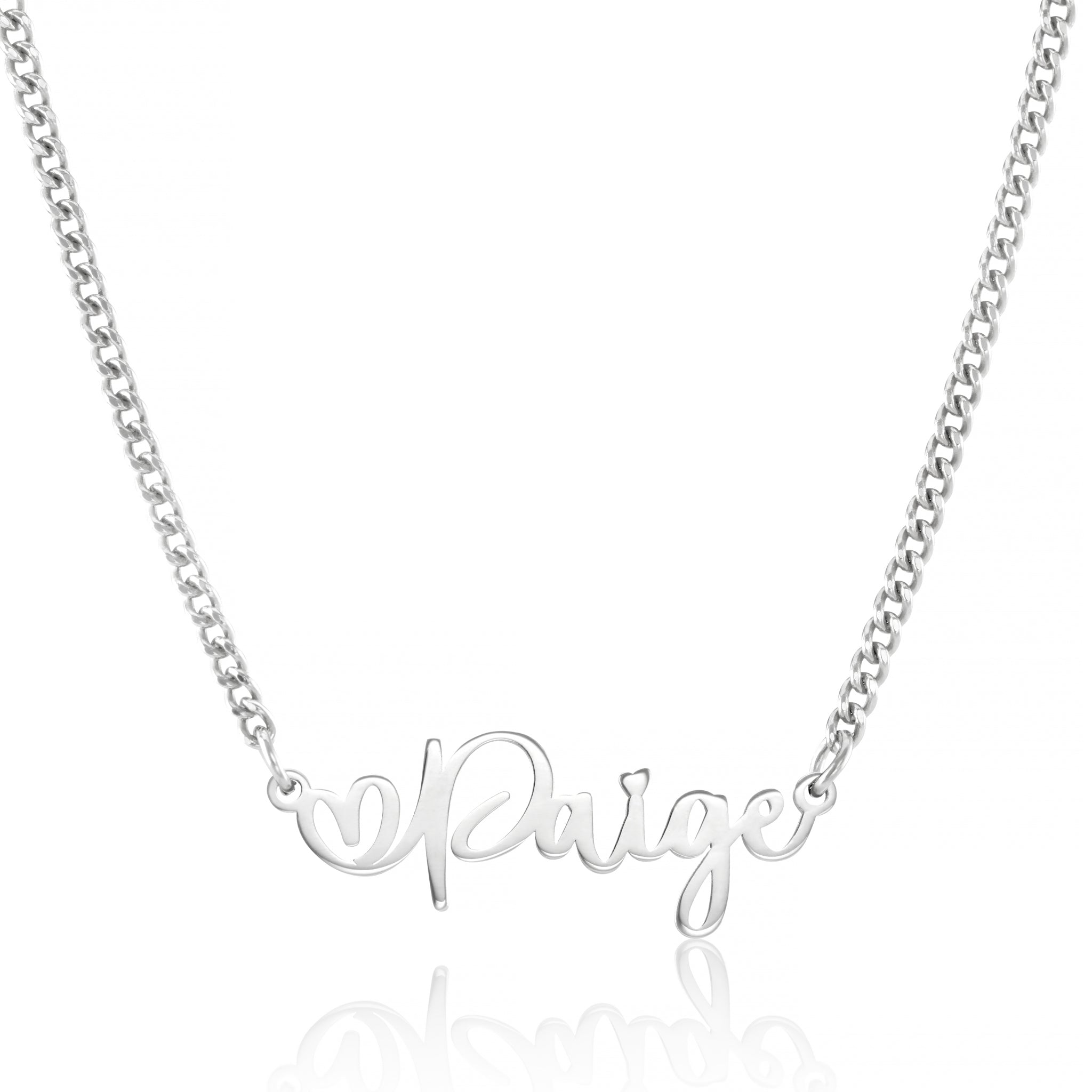 Custom Heart - Shaped Necklace with Name Personalisation