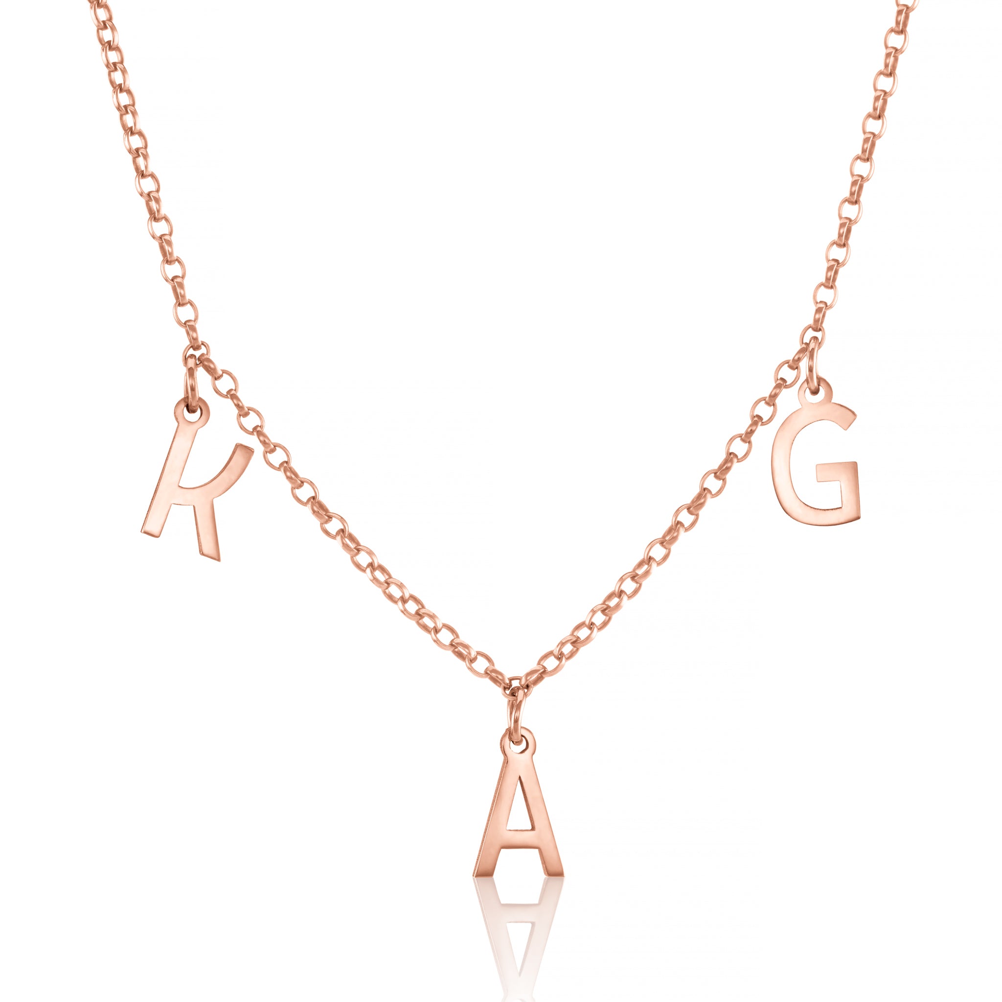 Personalised Name Choker Necklace Initial Pendant