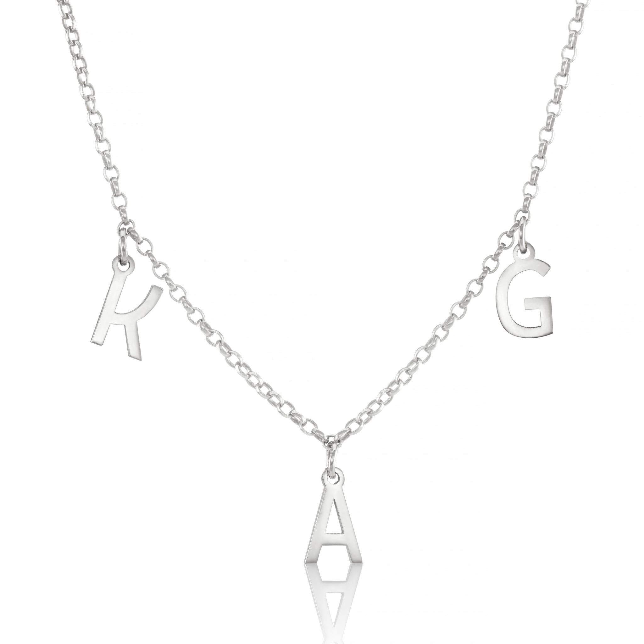 Personalised Name Choker Necklace Initial Pendant