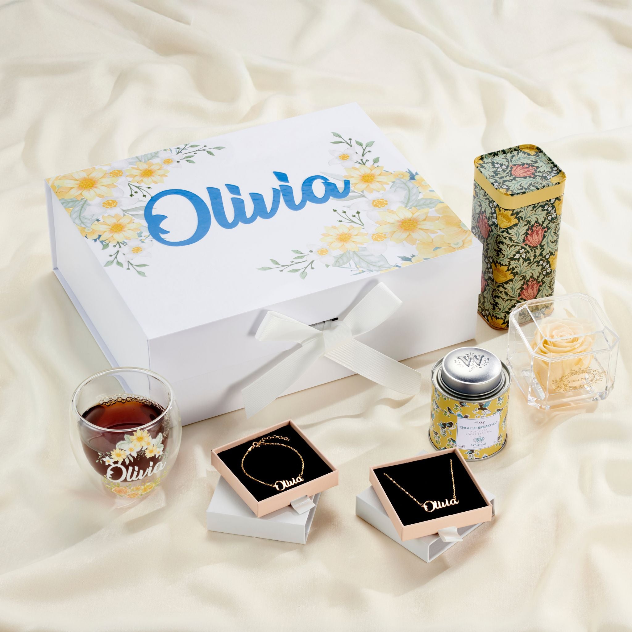 Luxury Personalised Gift Box with Name Jewellery