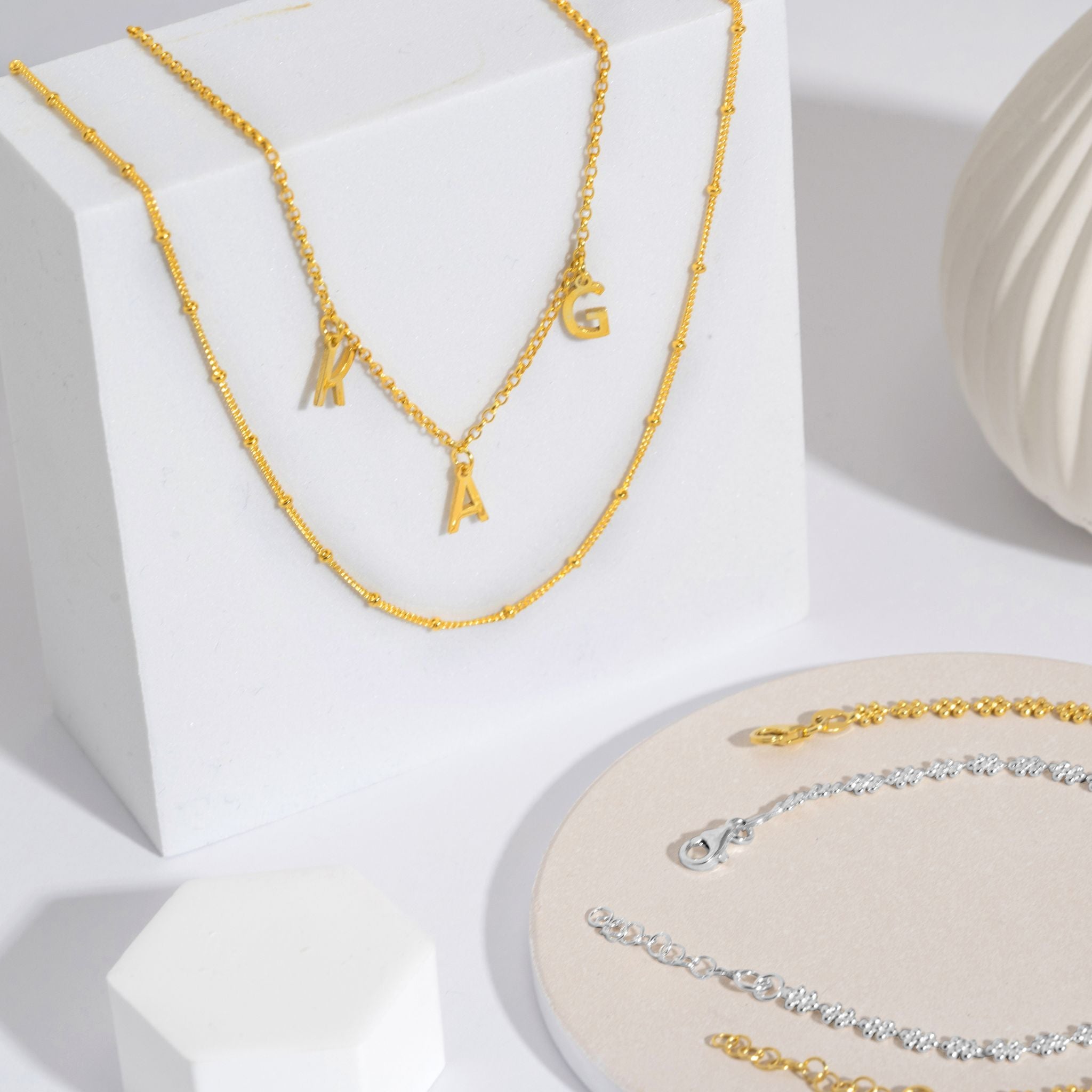 Personalised Name Choker Necklace Initial Pendant