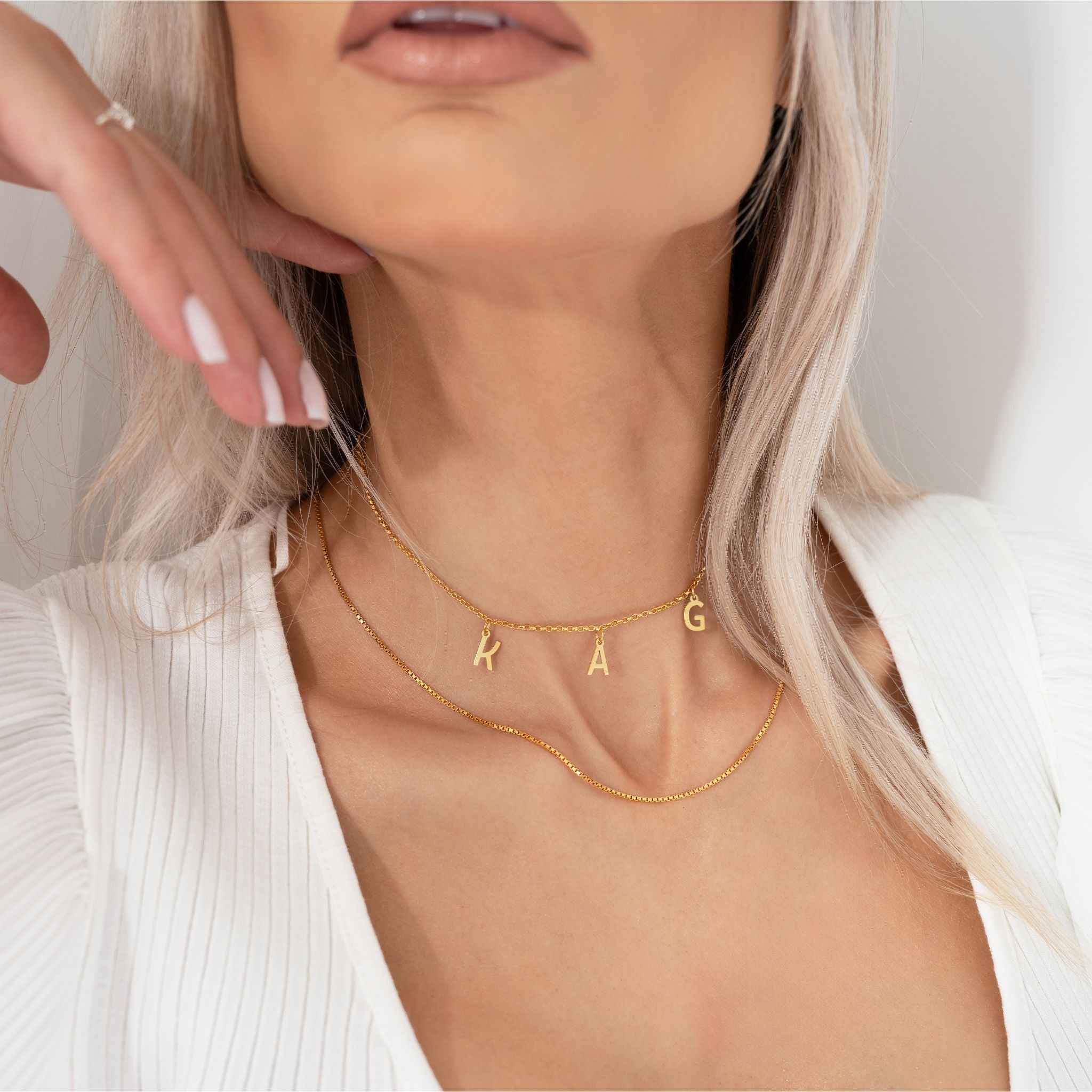 Personalised Name Choker Necklace Initial Pendant