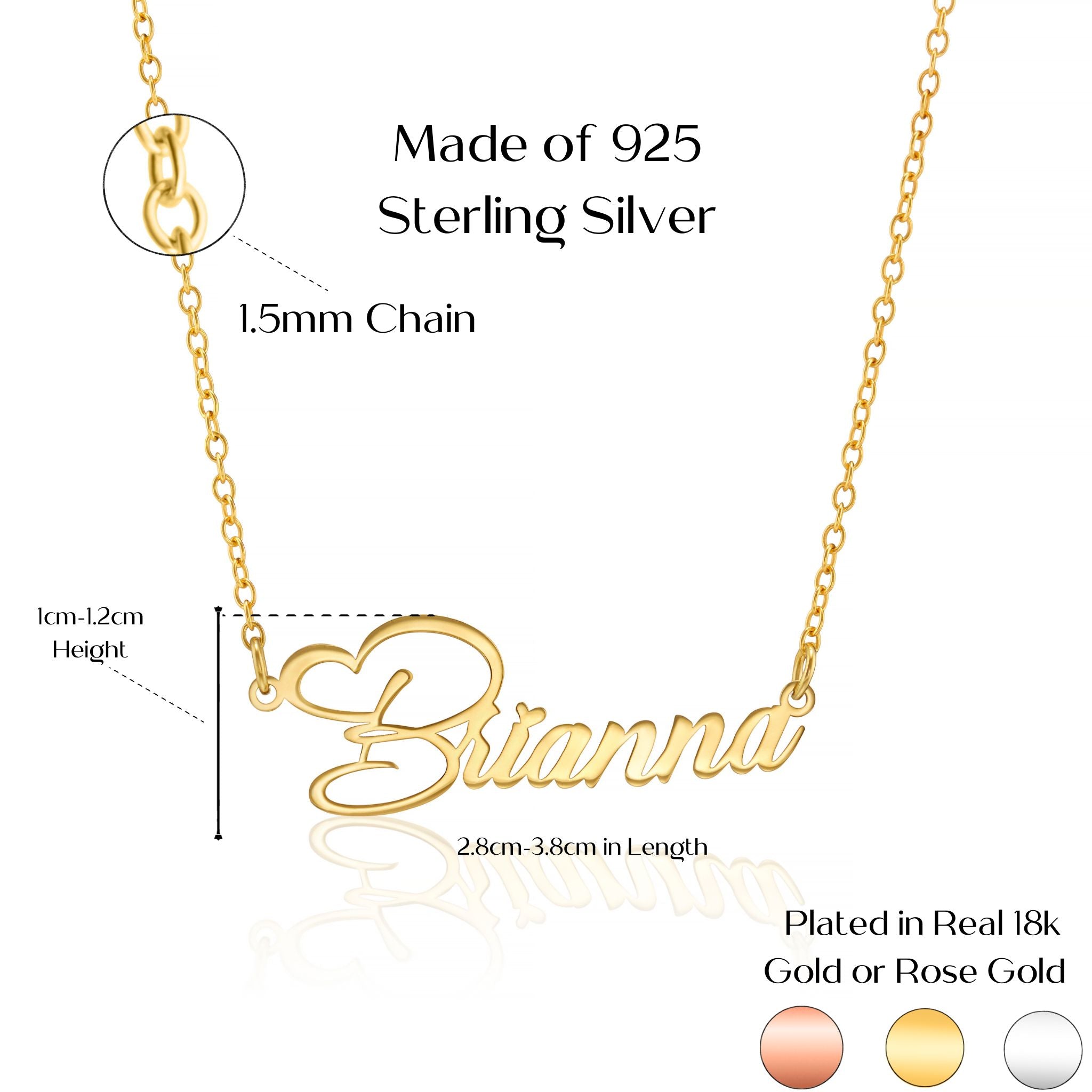 Personalised Heart Name Necklace