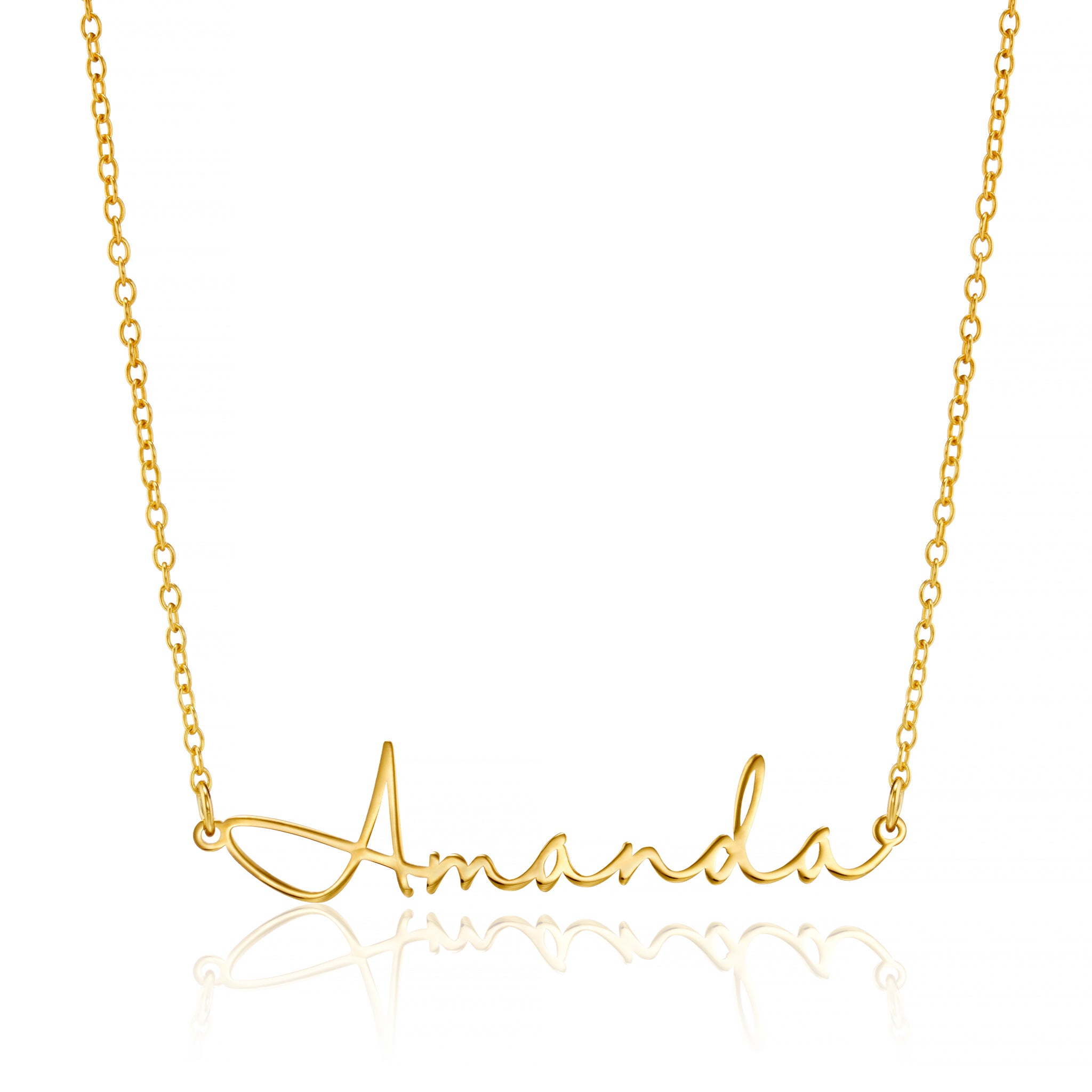 Personalised Elegant Cursive Font Name Necklace