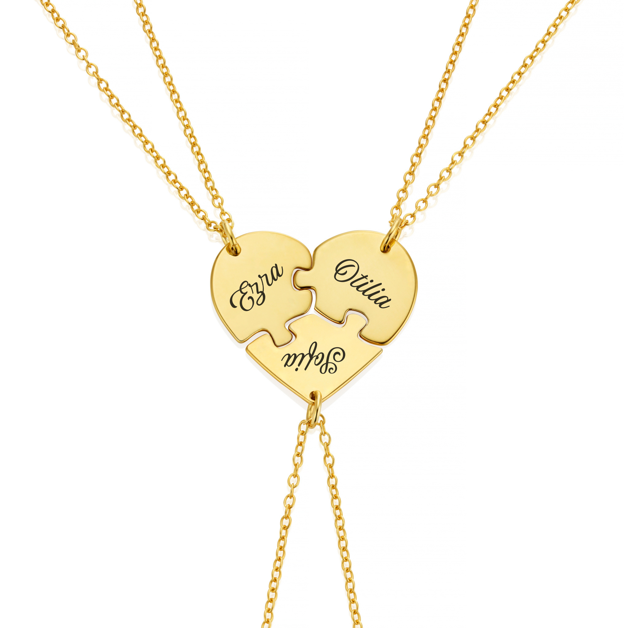 Personalised Puzzle Heart Necklace