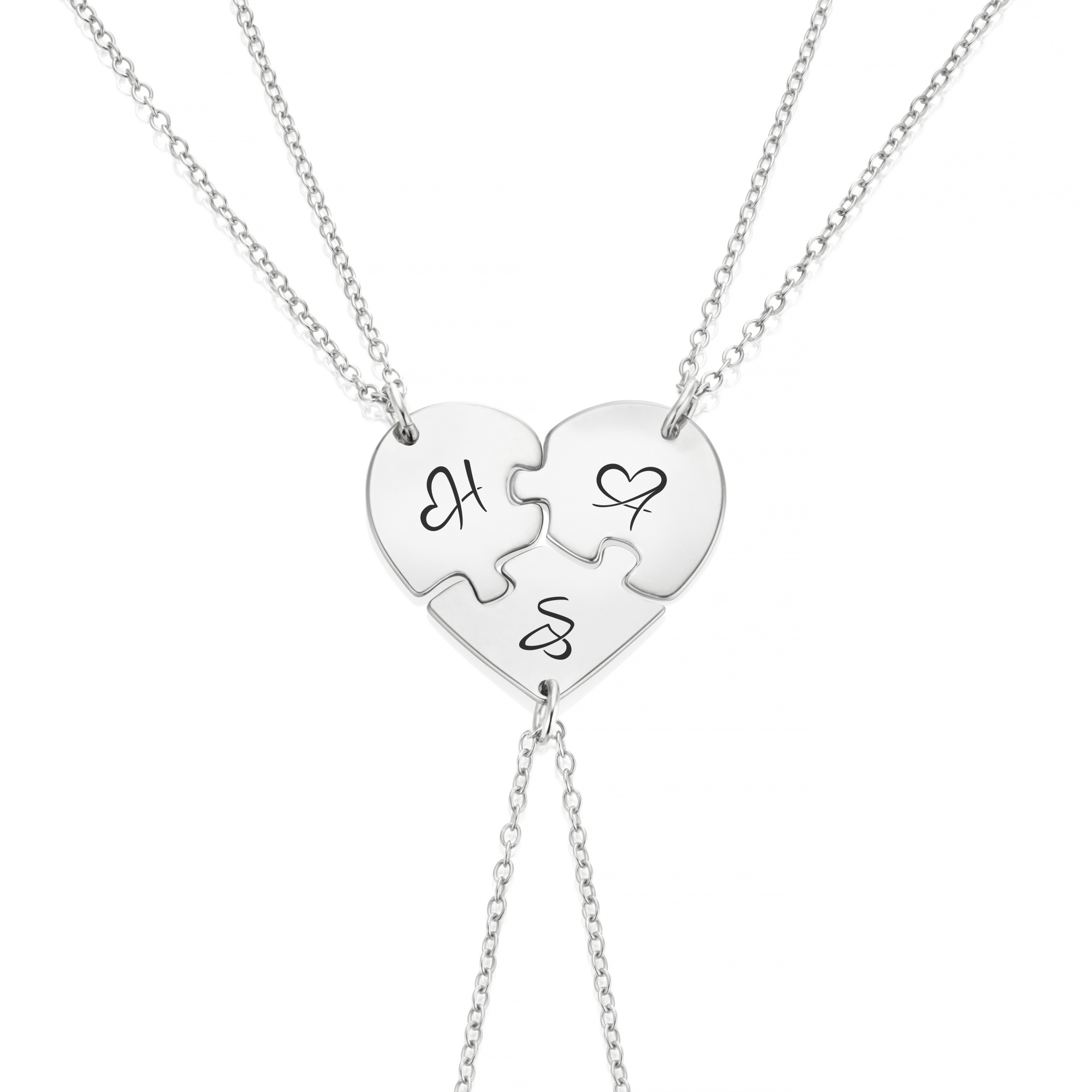 Personalised Puzzle Heart Necklace
