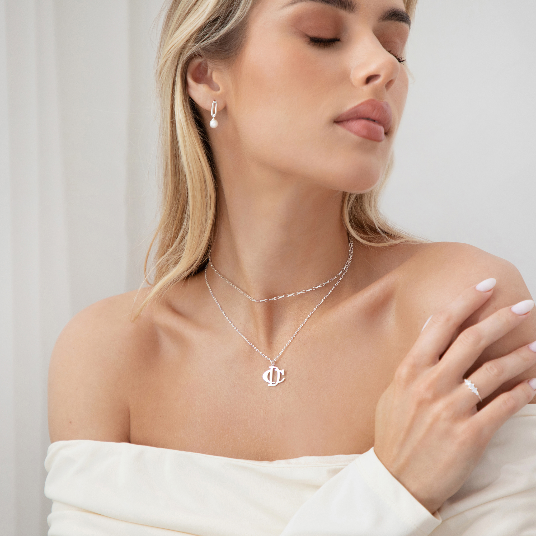 Personalised Double Initial Monogram Necklace