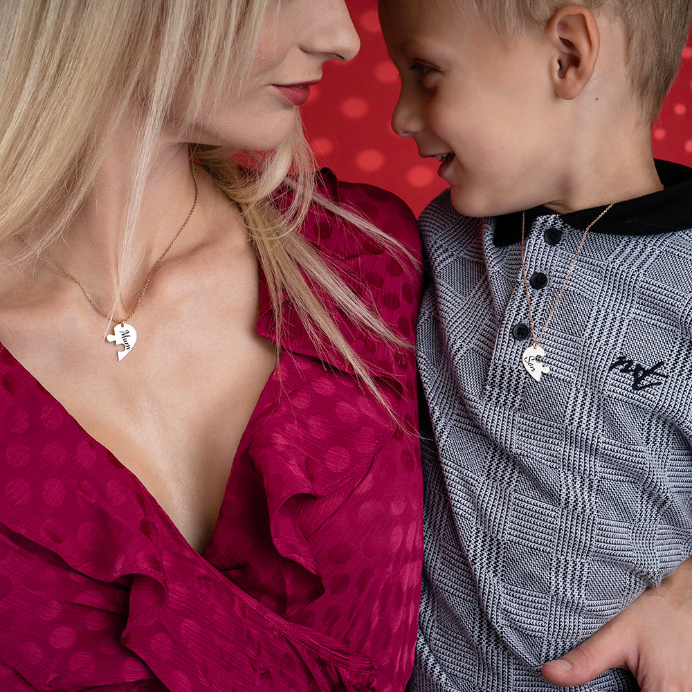 Personalised Puzzle Heart Necklace