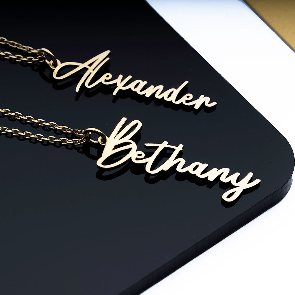 Personalised Vertical Name Necklace