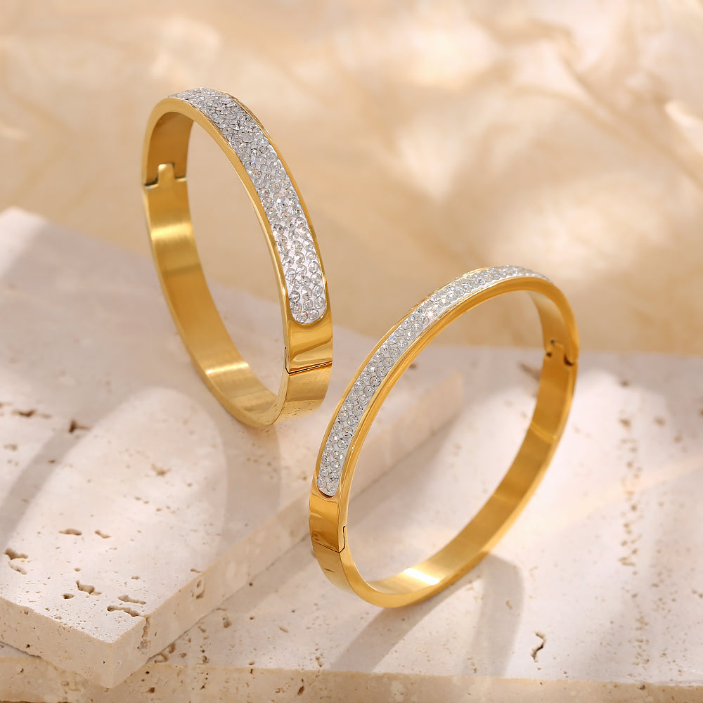 Crystal Bangle (Gold)