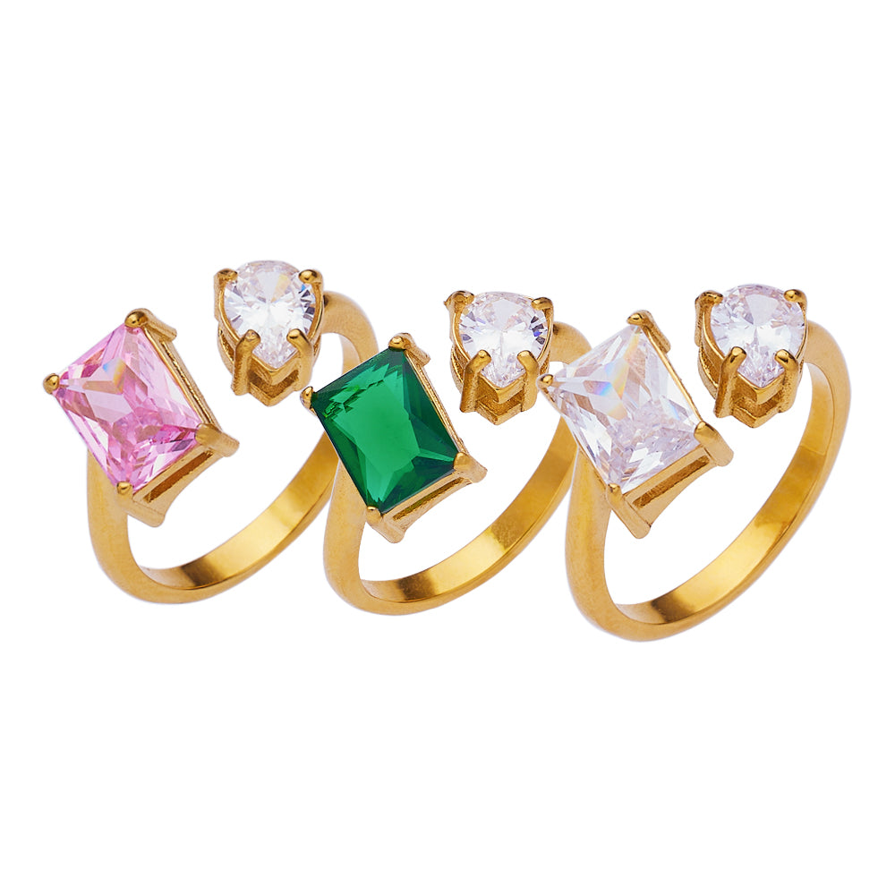 Personalised Gold-Tone Gemstone Rings