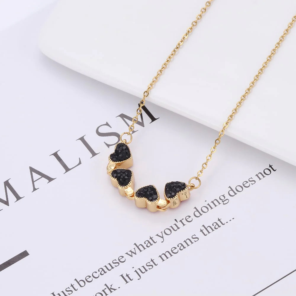 Clover Hearts Necklace (Gold)