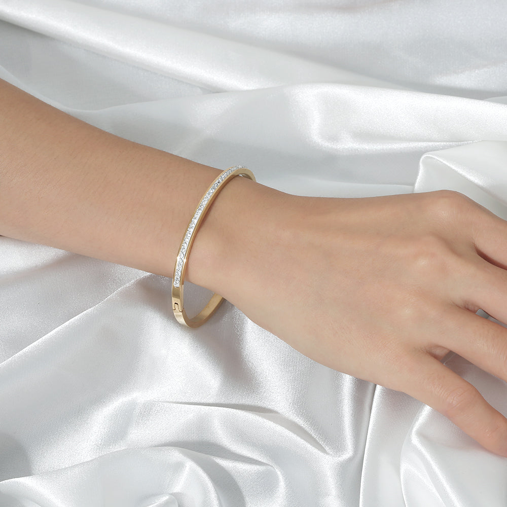 Crystal Bangle (Gold)