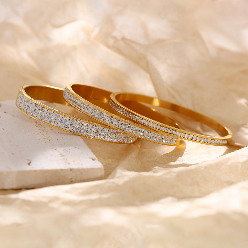 Crystal Bangle (Gold)