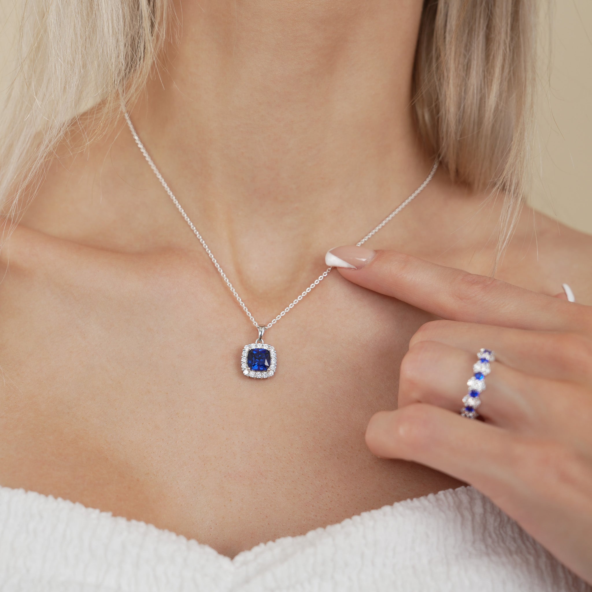 Sapphire Pendant Necklace