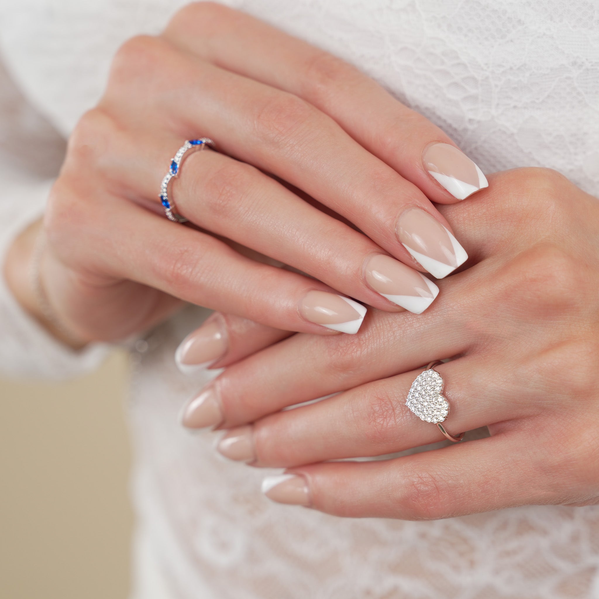 Heart Ring with Sparkling Stones