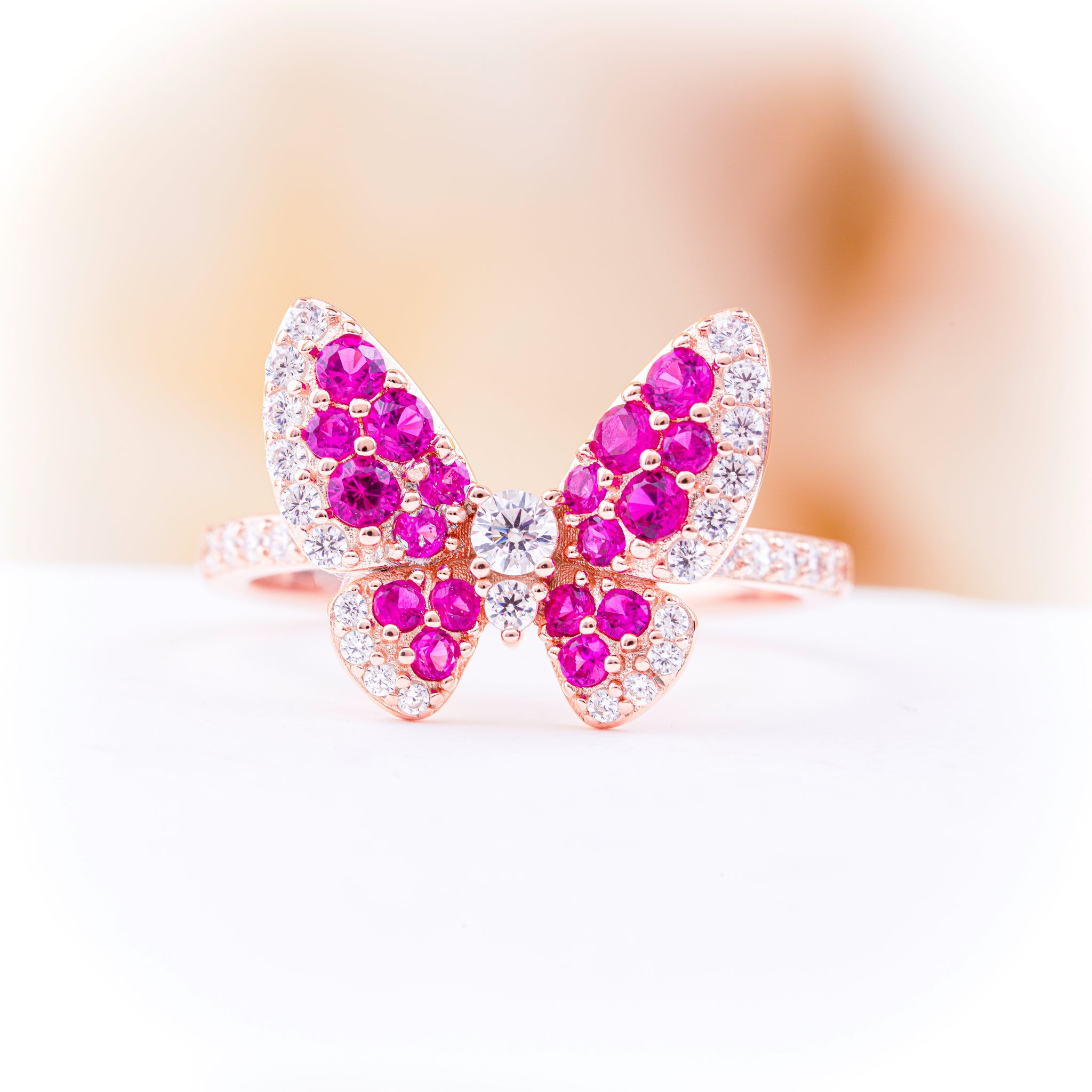 Rose Gold Butterfly Ring