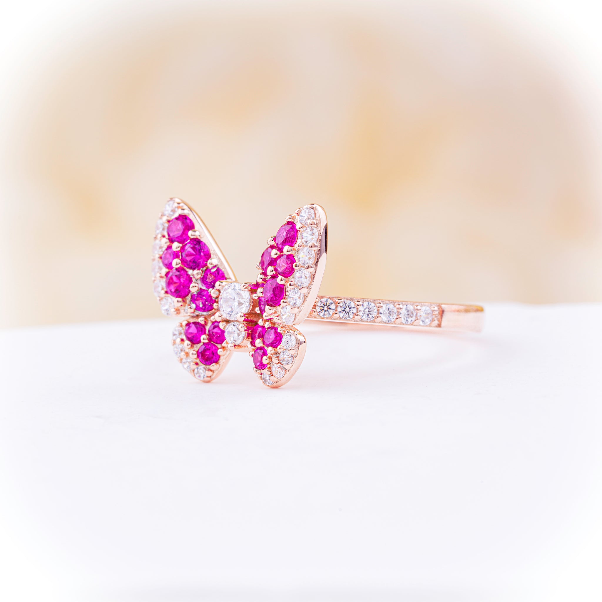 Rose Gold Butterfly Ring