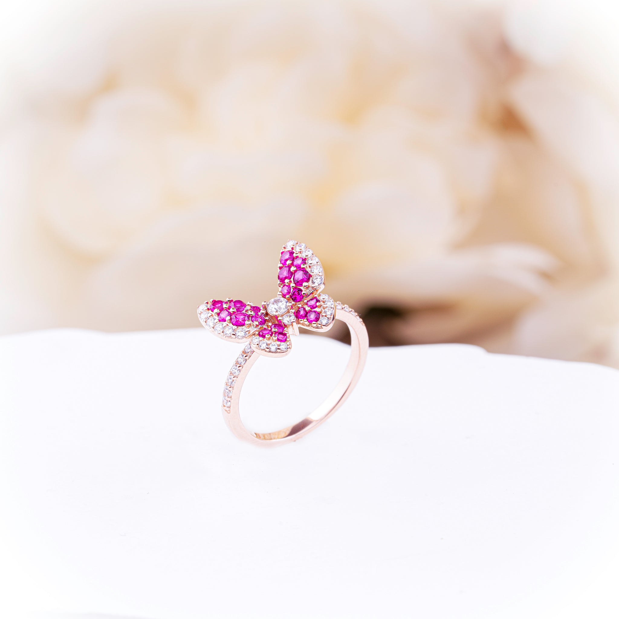 Rose Gold Butterfly Ring