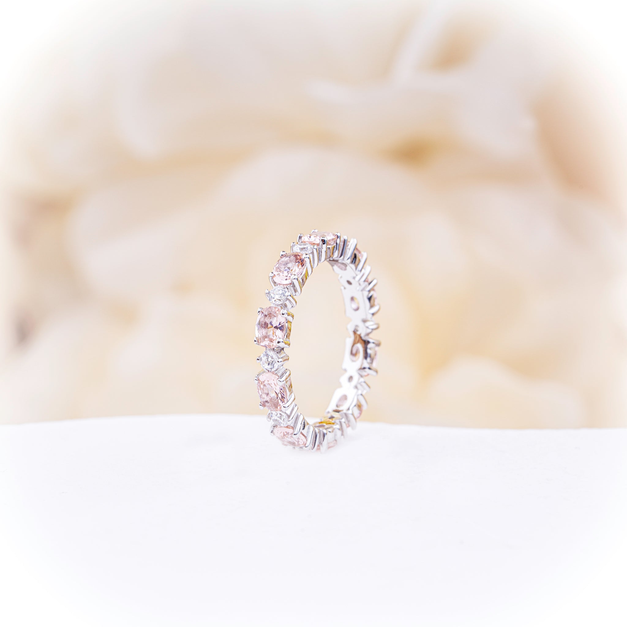 Ring with Champagne Cubic Zirconia