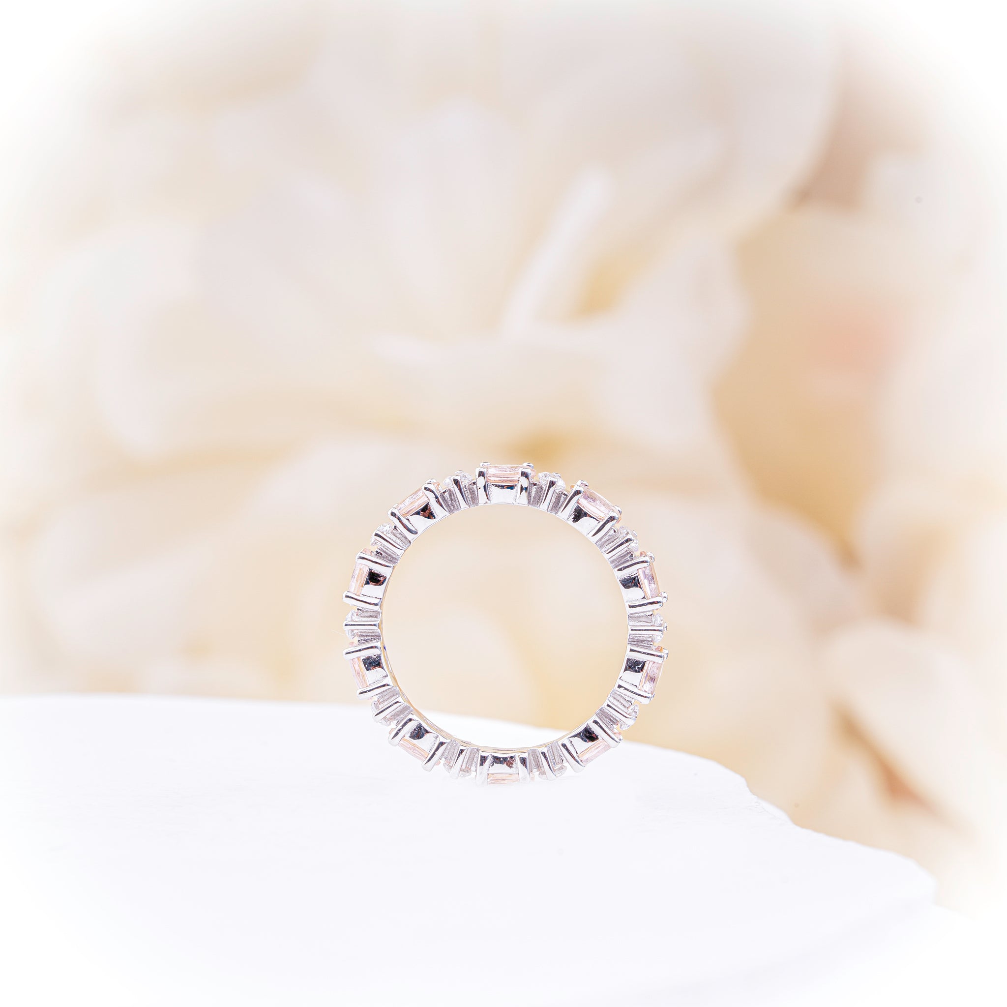 Ring with Champagne Cubic Zirconia