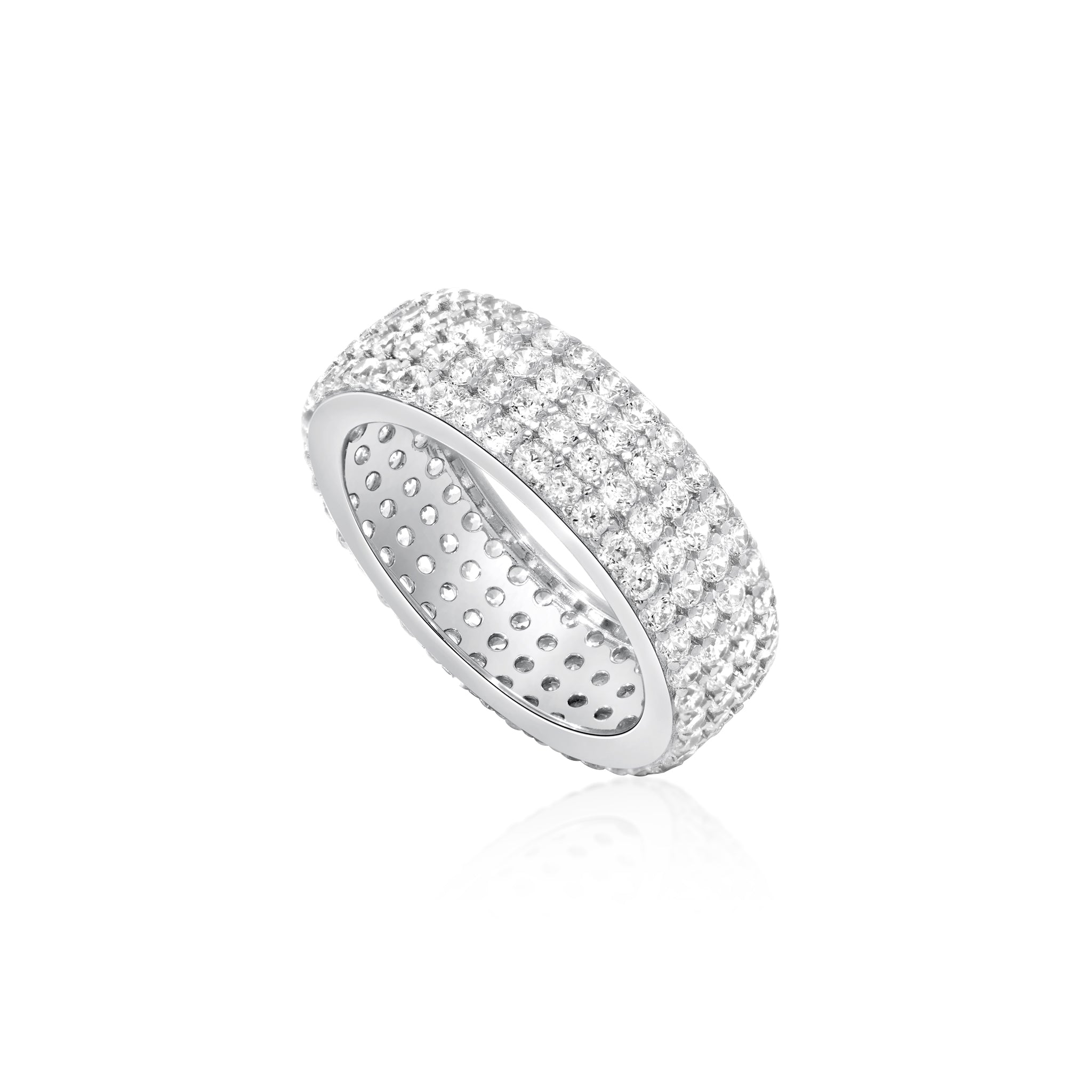 Wide Band Crystal Ring