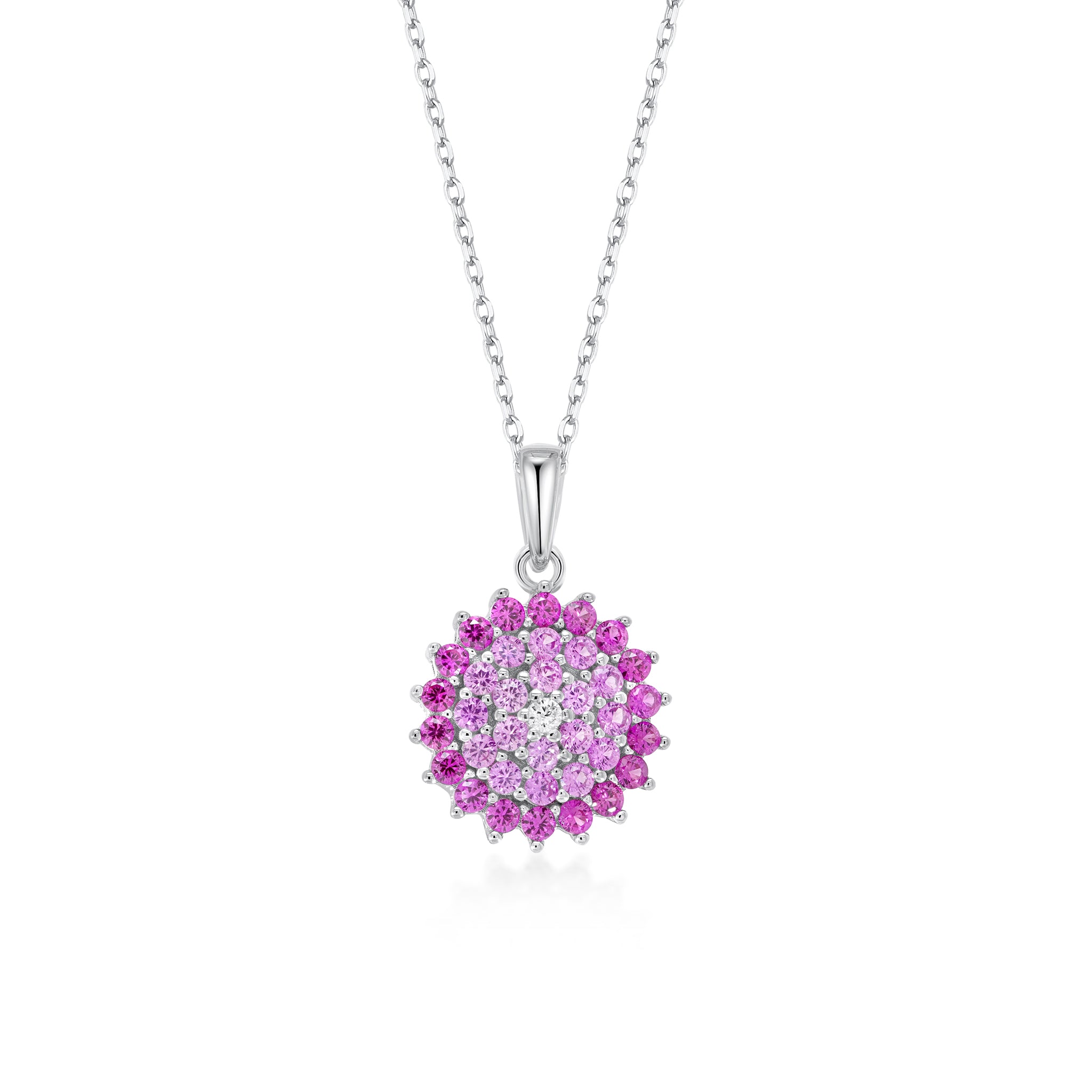 Pink Floral Pendant Necklace