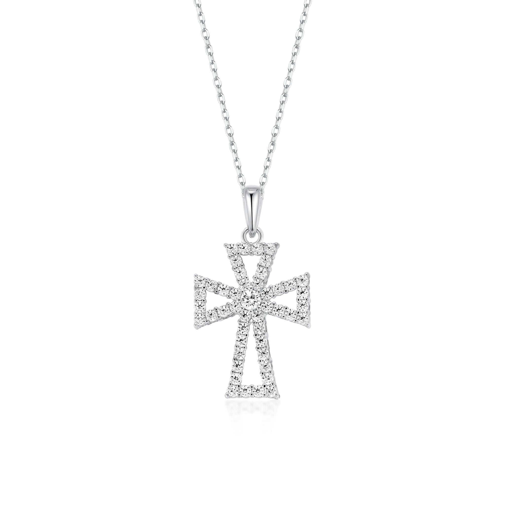 Crystal Cross Pendant Necklace