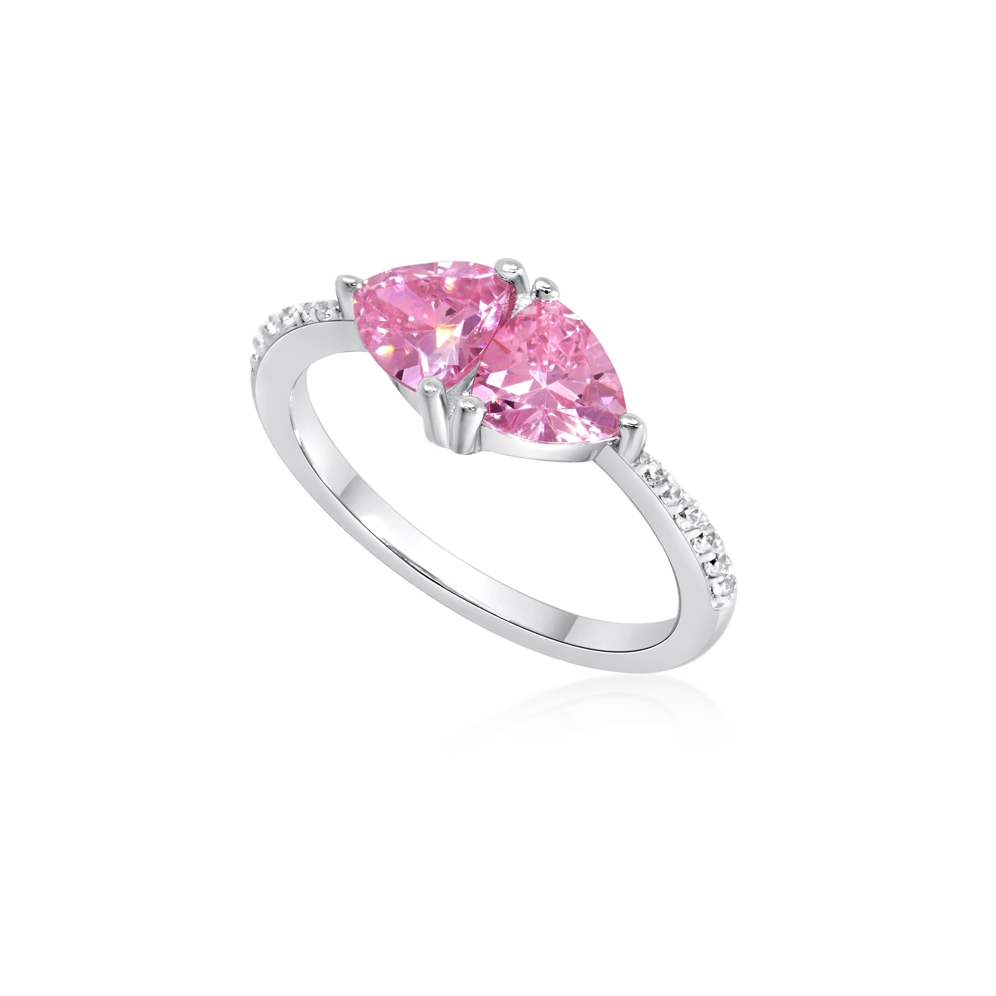 Twin Pink Marquise Ring