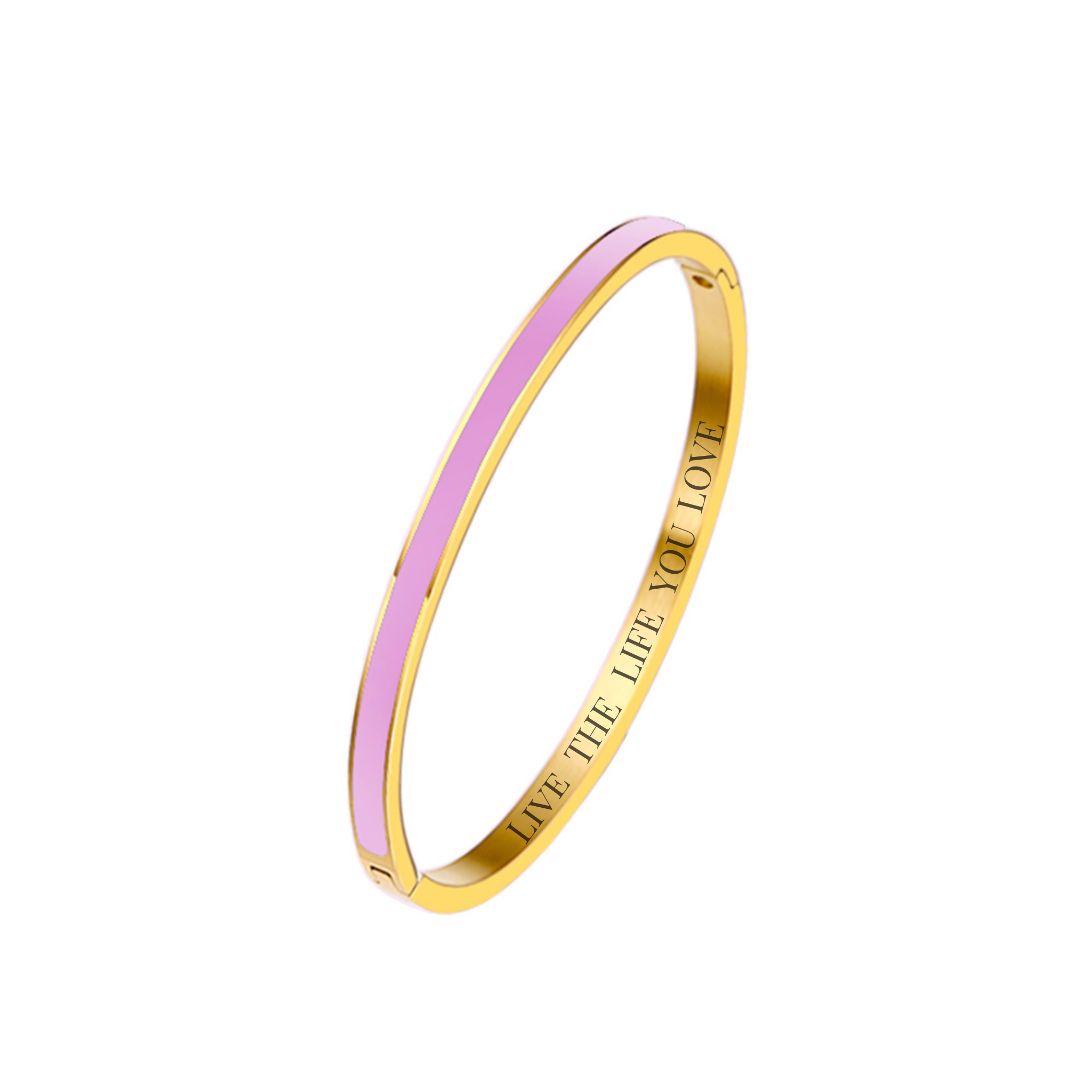 Colour Enamel Bangle (Gold)