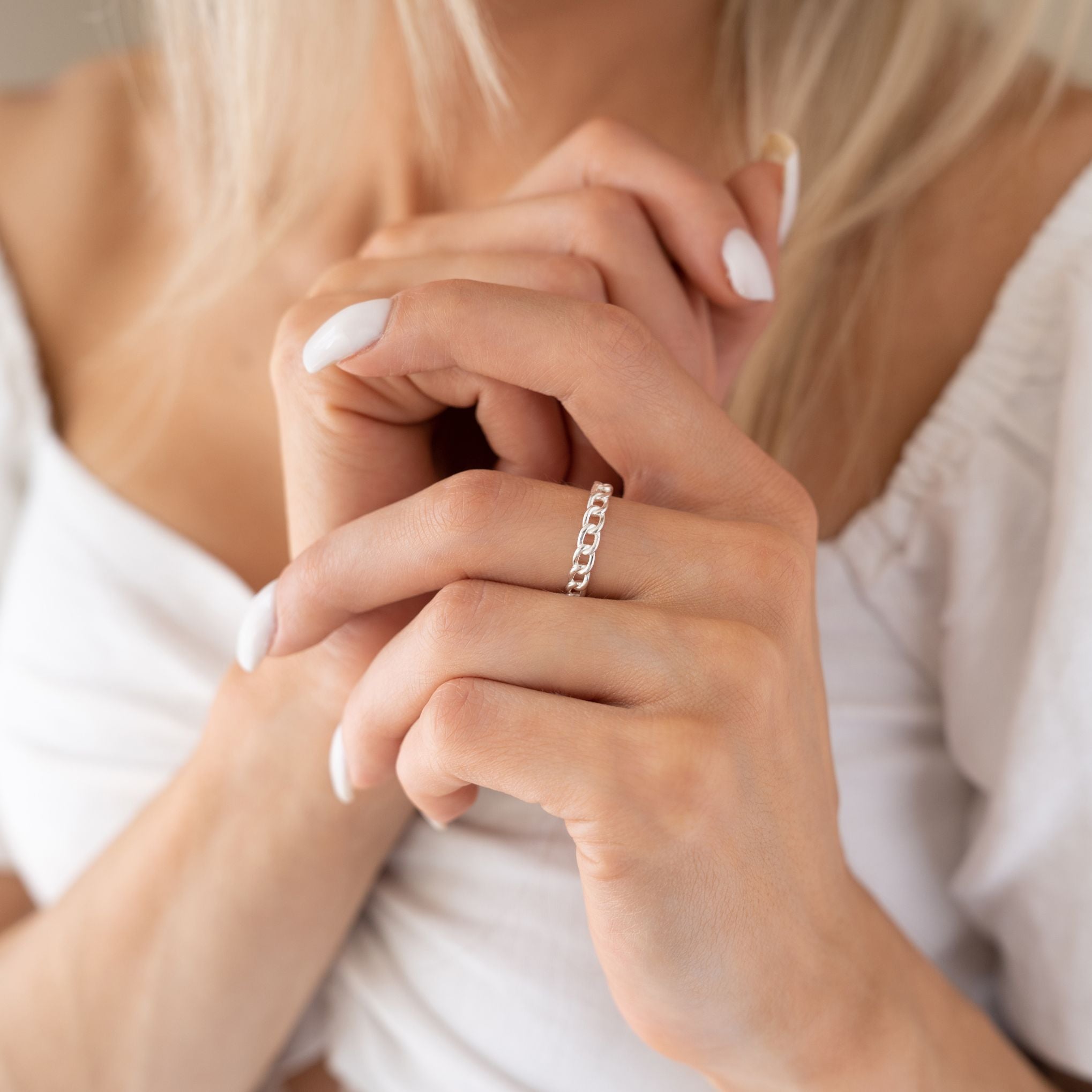 Sterling Silver Chain Link Ring