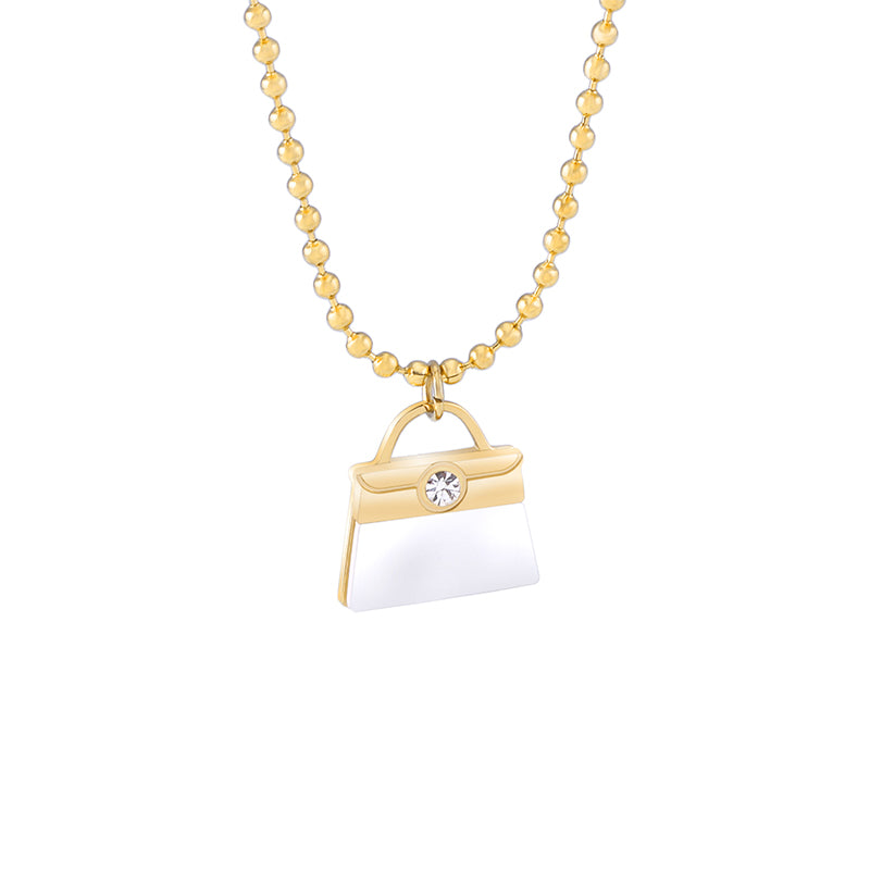 Personalised Handbag Necklace (Gold)