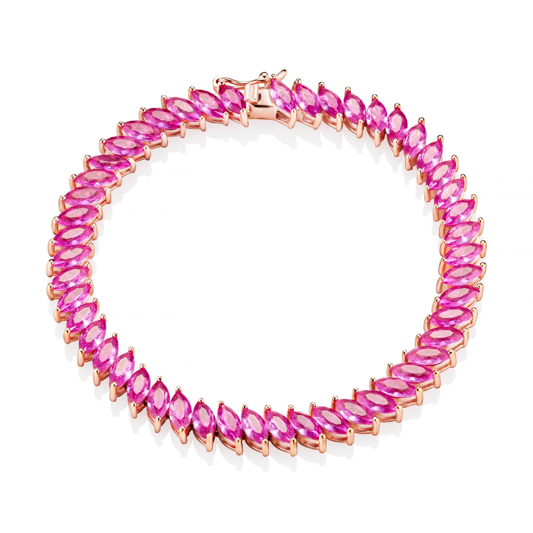 Pink Ruby Golour Gemstone Bracelet