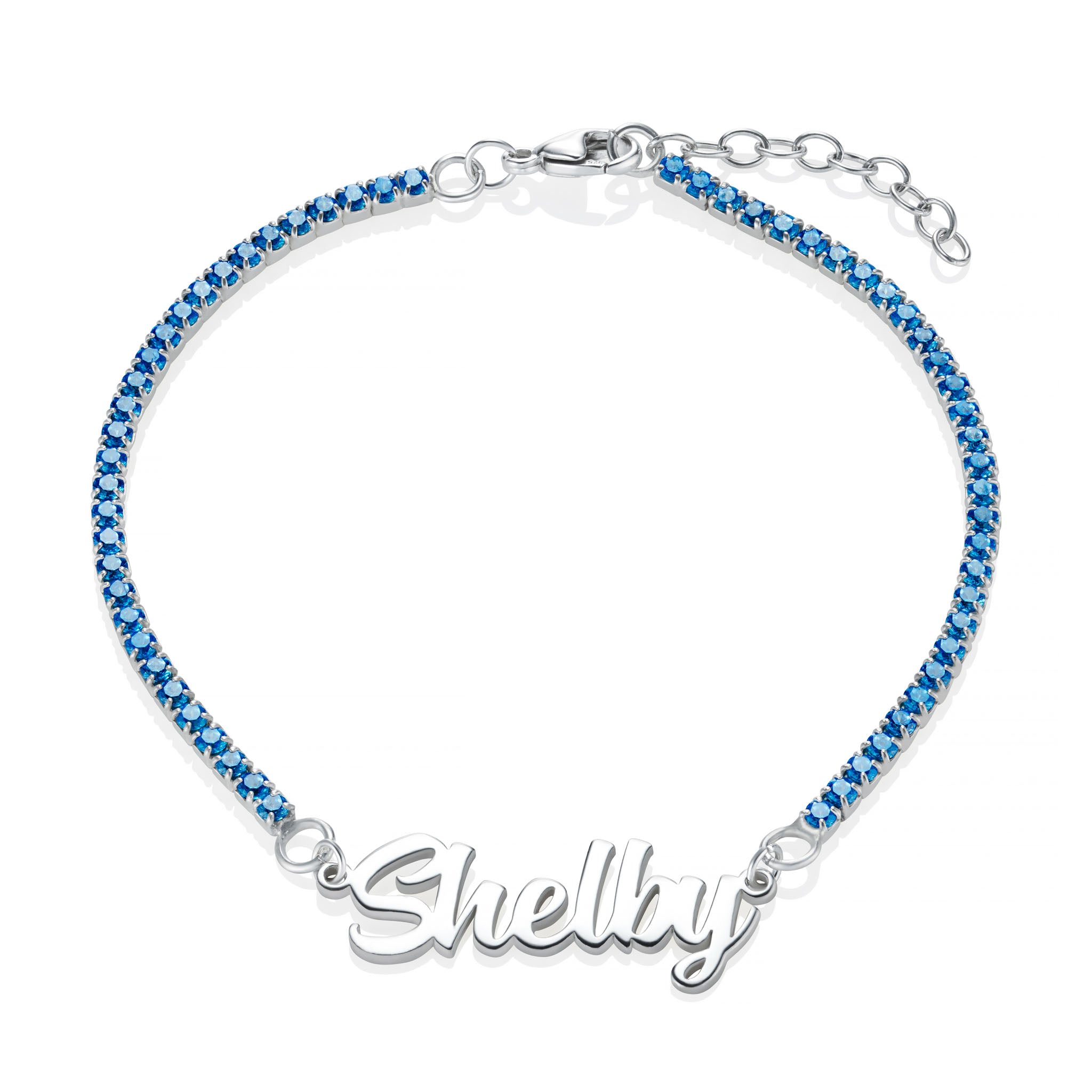 Personalised Sterling Silver Name Tennis Bracelet