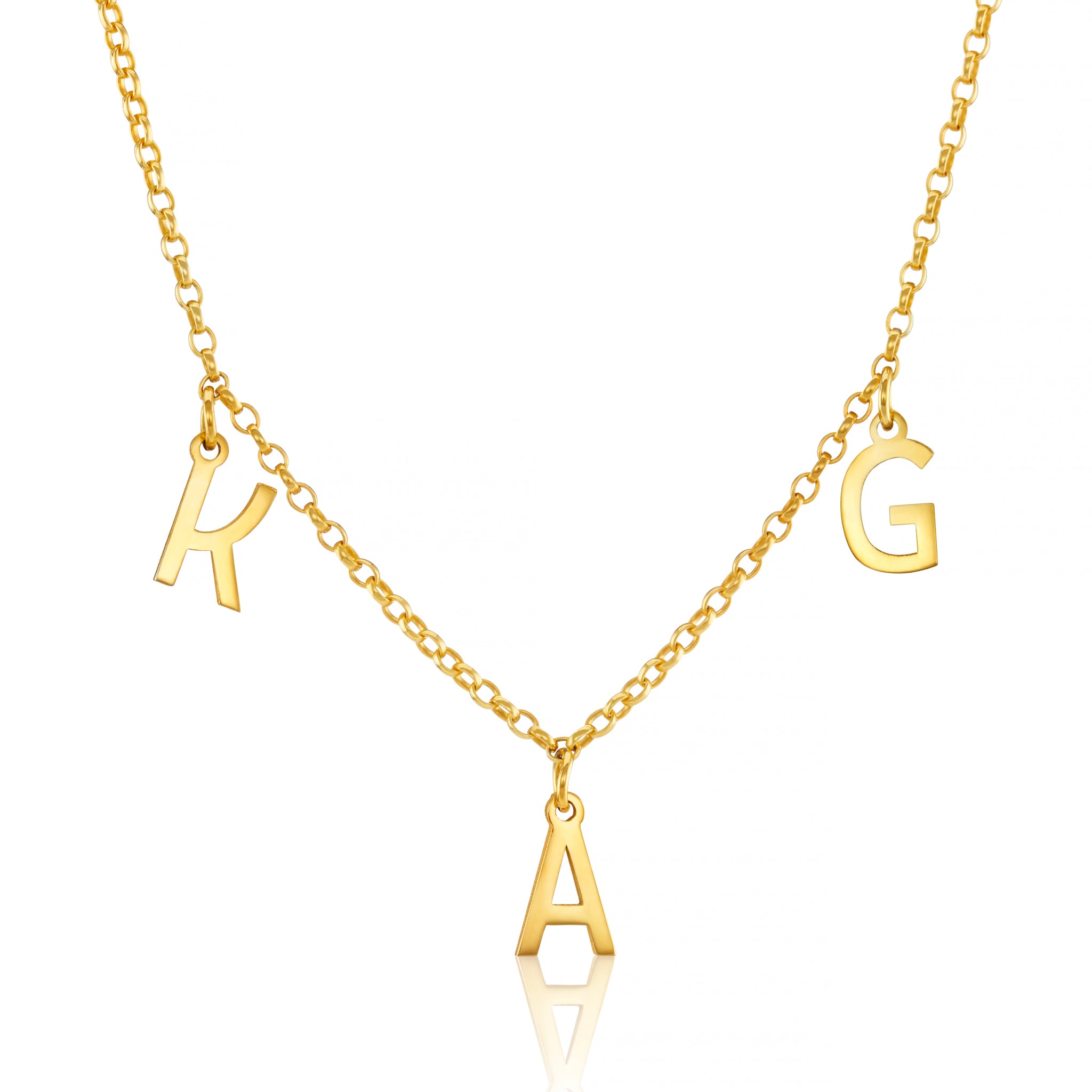 Personalised Name Choker Necklace Initial Pendant
