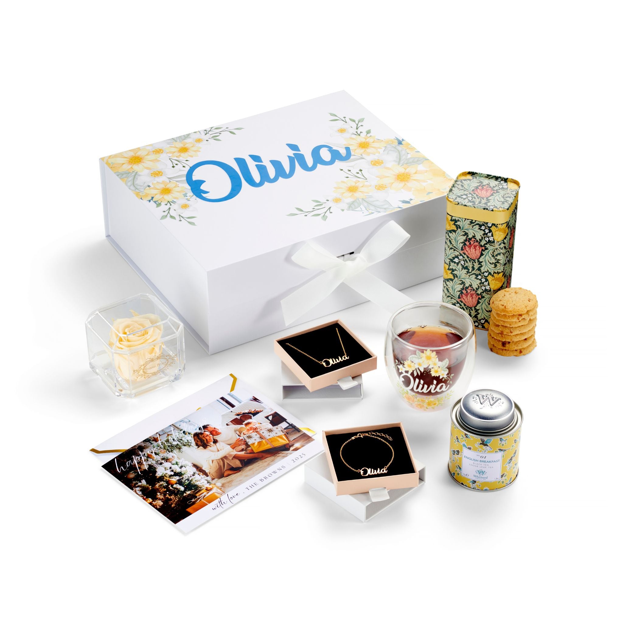 Luxury Personalised Gift Box with Name Jewellery