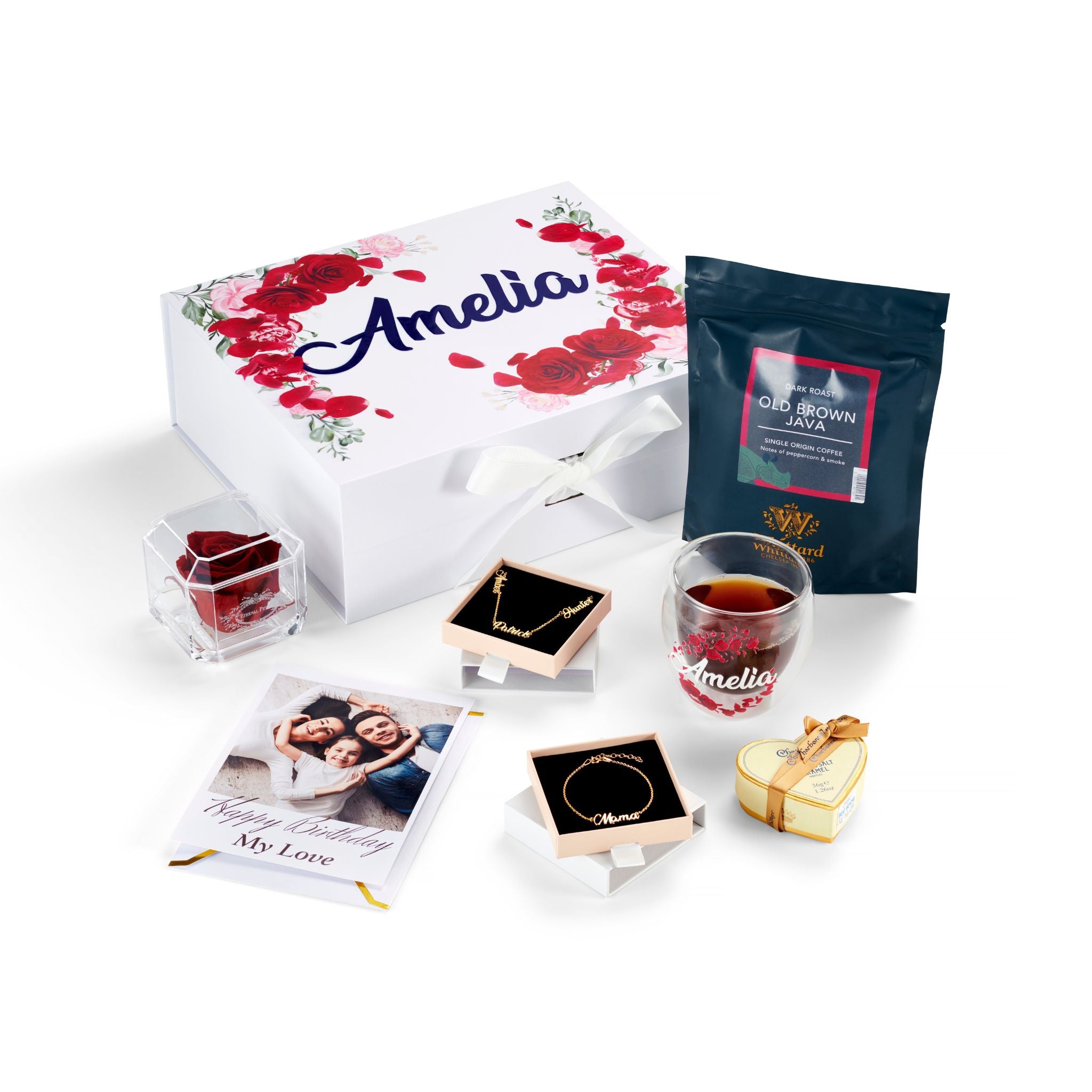 Luxury Personalised Gift Box with Name Jewellery