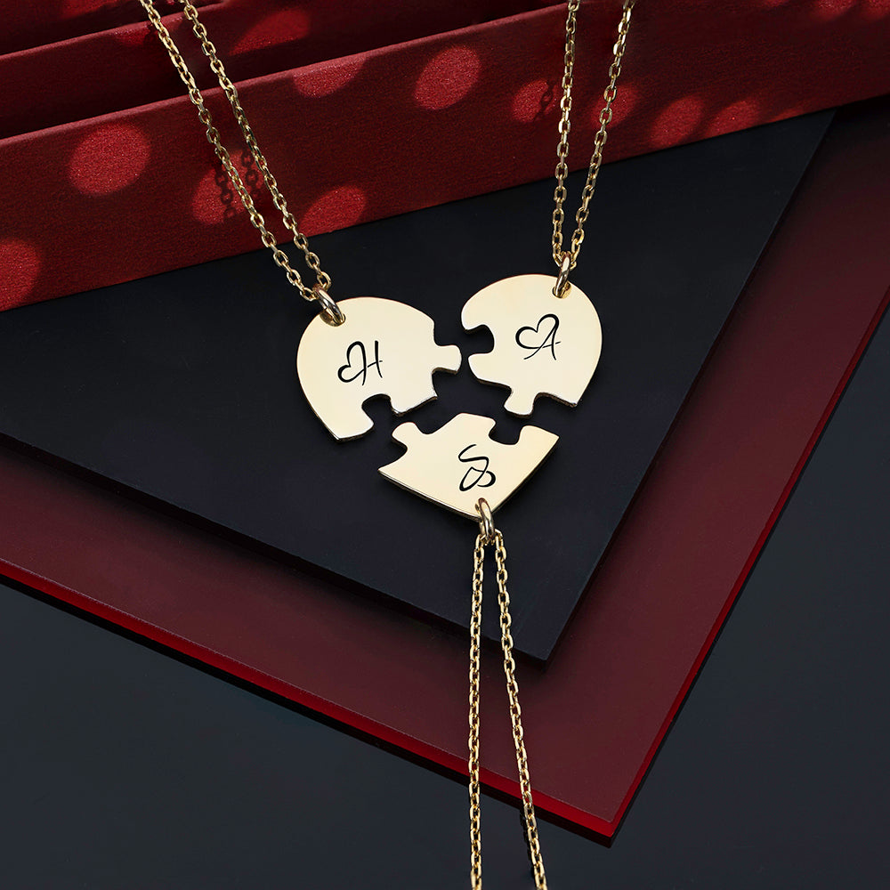 Personalised Puzzle Heart Necklace