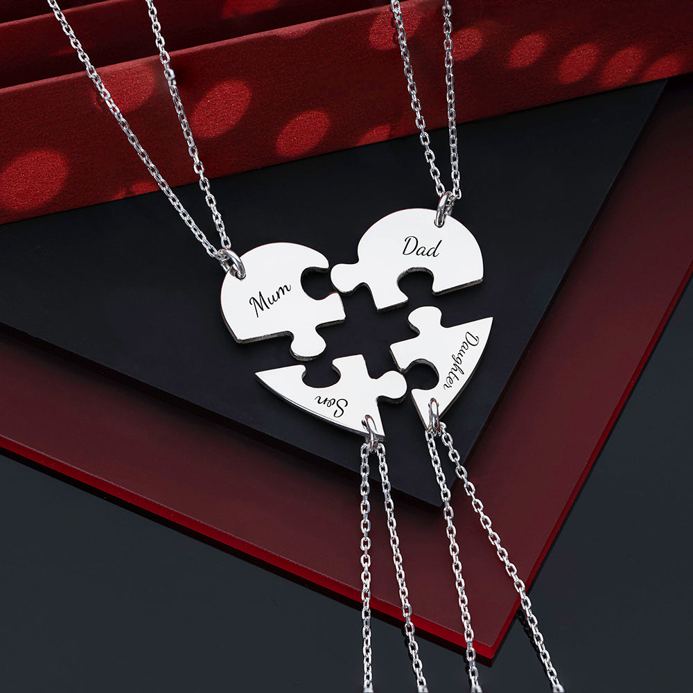 Personalised Puzzle Heart Necklace