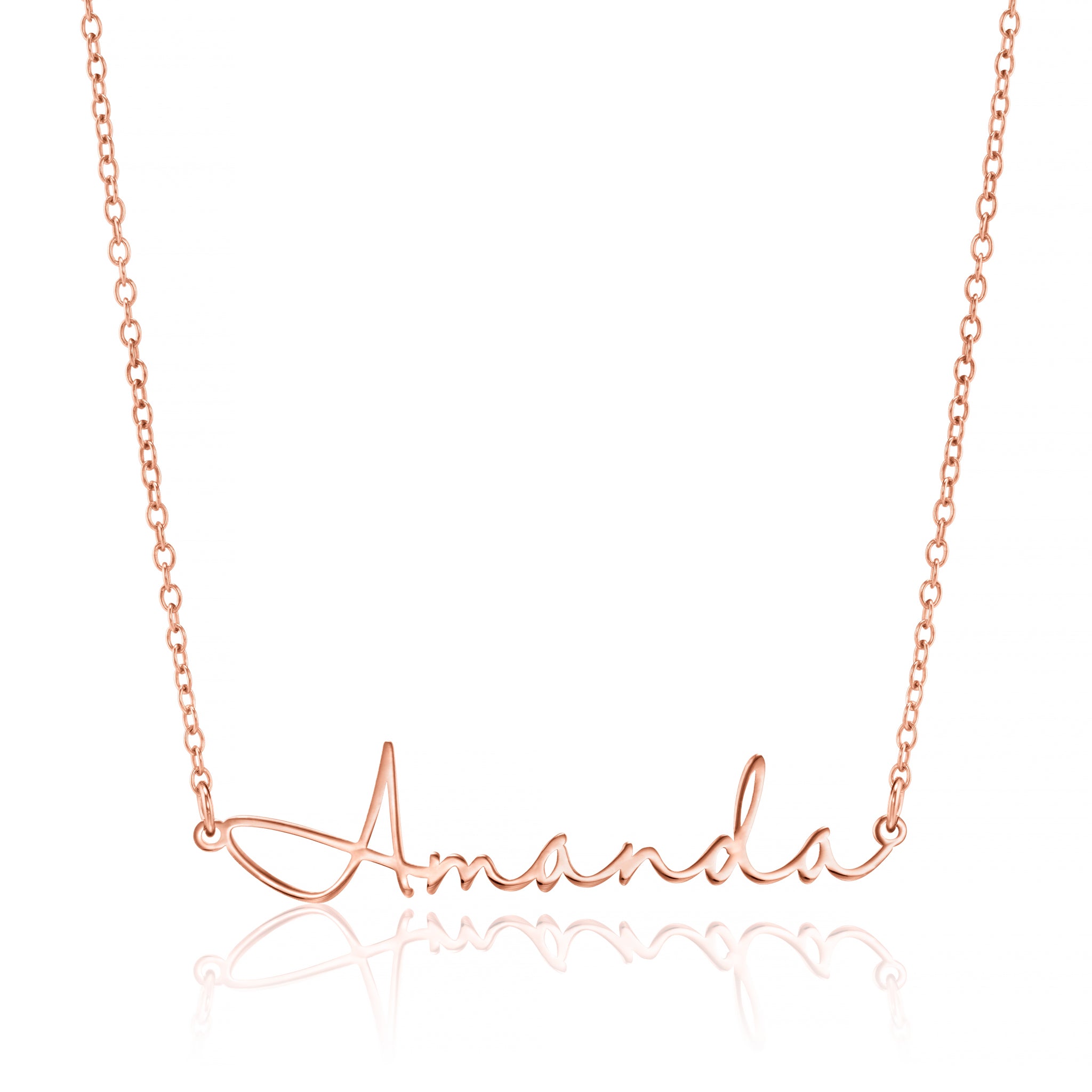 Personalised Elegant Cursive Font Name Necklace