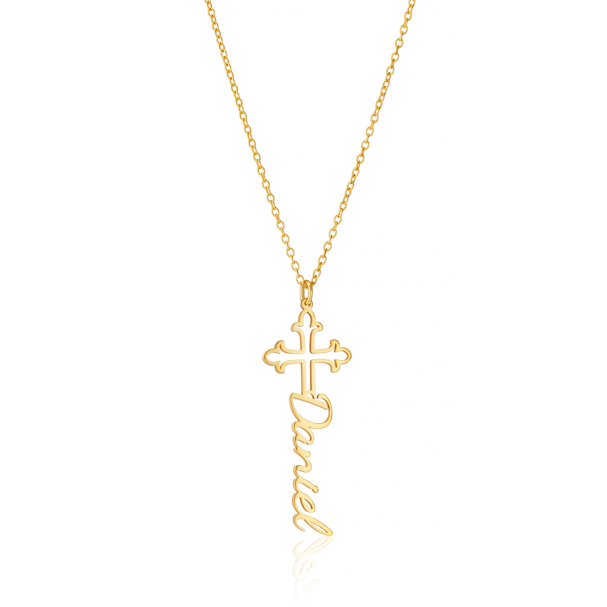 Personalised Cross Name Necklace