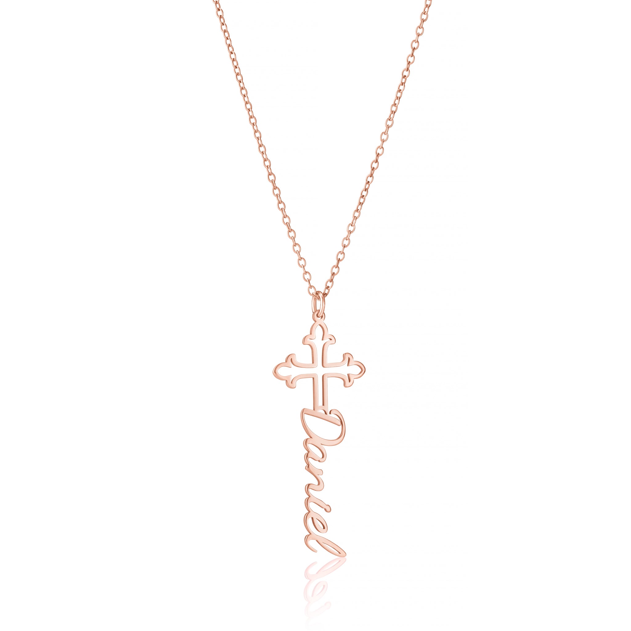 Personalised Cross Name Necklace