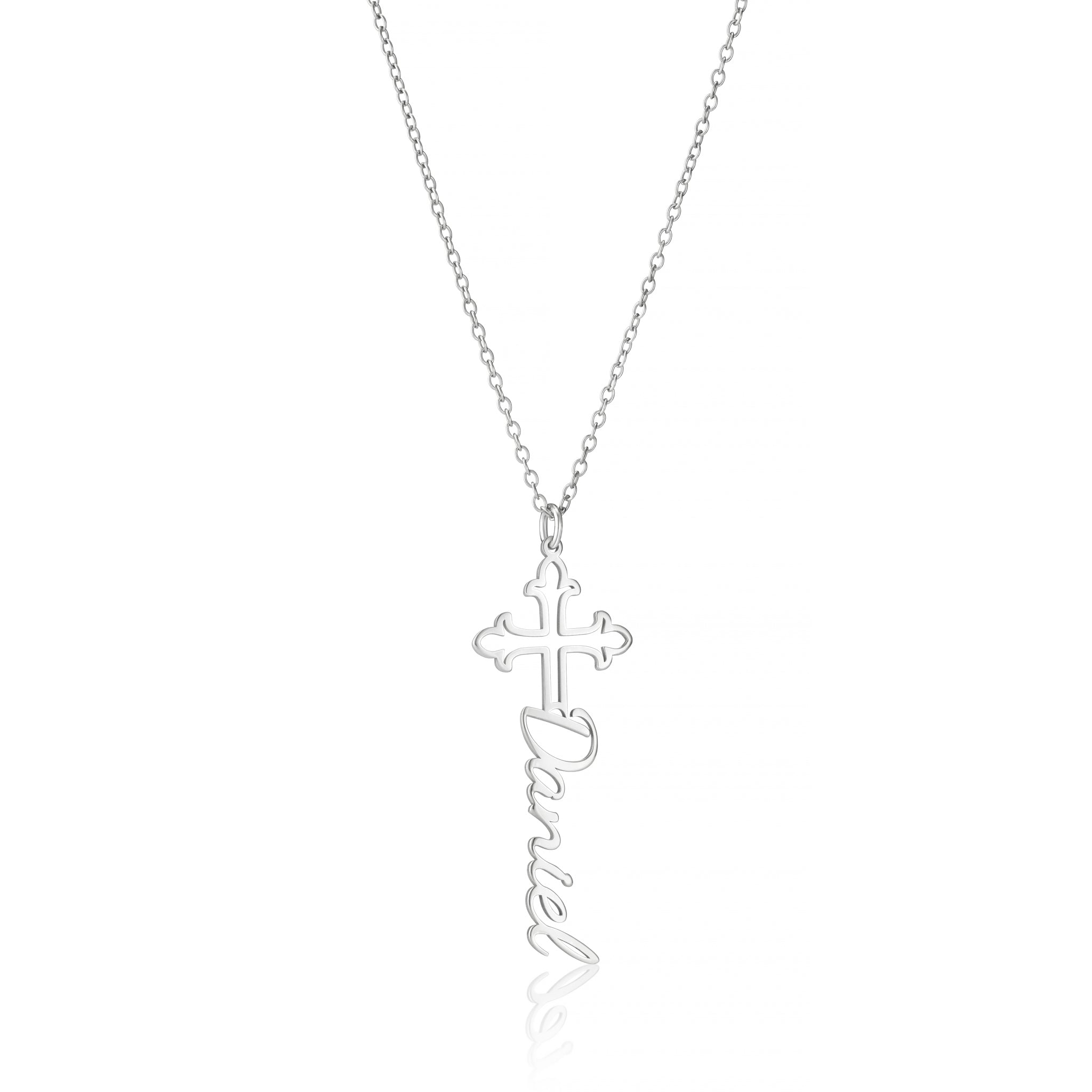 Personalised Cross Name Necklace