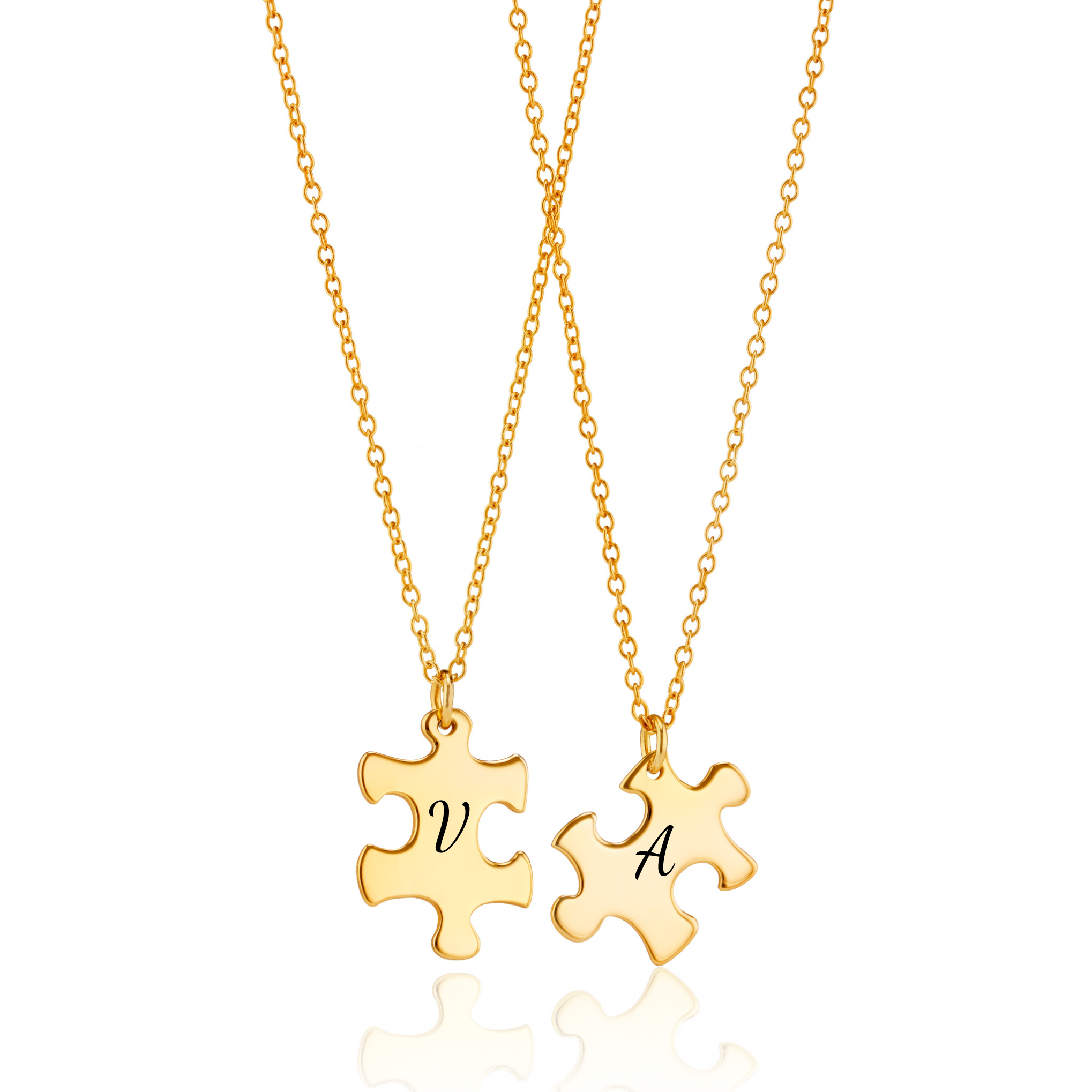 Personalised Engraved Puzzle Shape Necklace