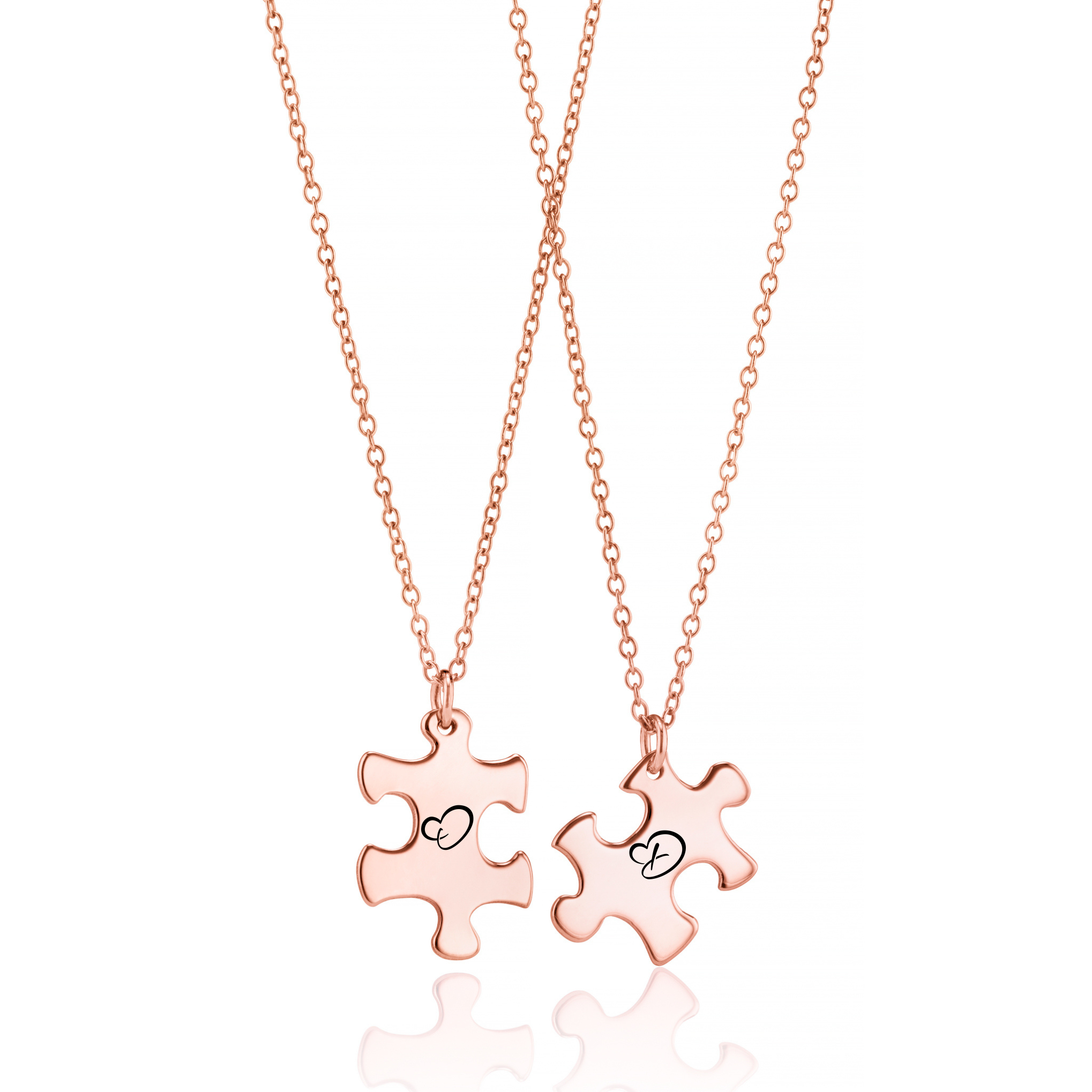 Personalised Engraved Puzzle Shape Necklace